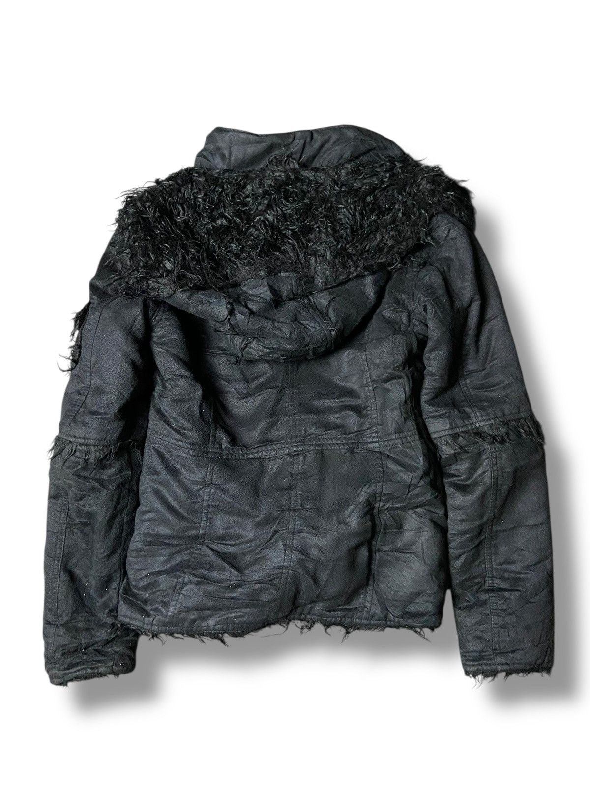 Japanese Brand Vintage MIDAS Punk Style Hooded Jacket with Fur (163) Size US L / EU 52-54 / 3 - 4 Thumbnail