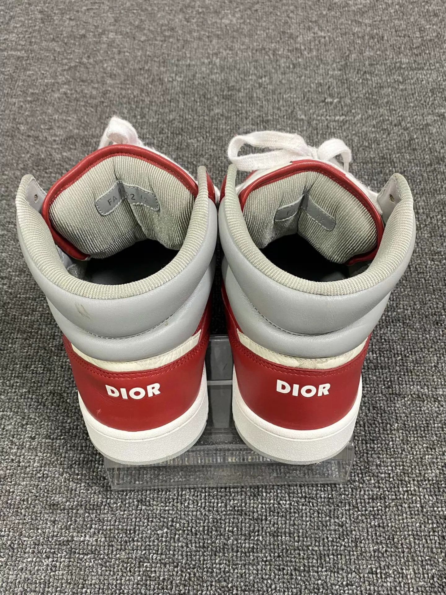 Dior Dior B27 High Top Sneaker Red Oblique Size US 9 / EU 42 - 5 Thumbnail