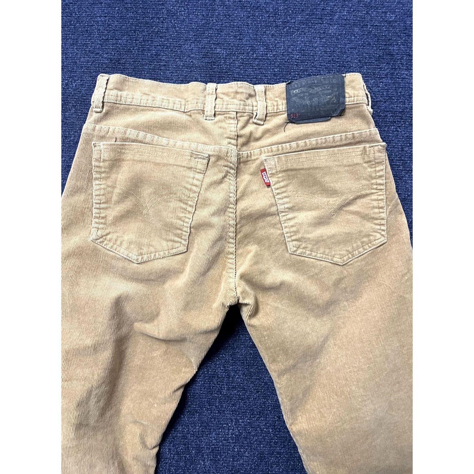 Levi's Levi's 513 Slim Straight Pants Mens 32x32 Corduroy Beige Five Pocket Casual Chino Block Logo Vintage No zip Mens Size US 32 / EU 48 - 5 Thumbnail