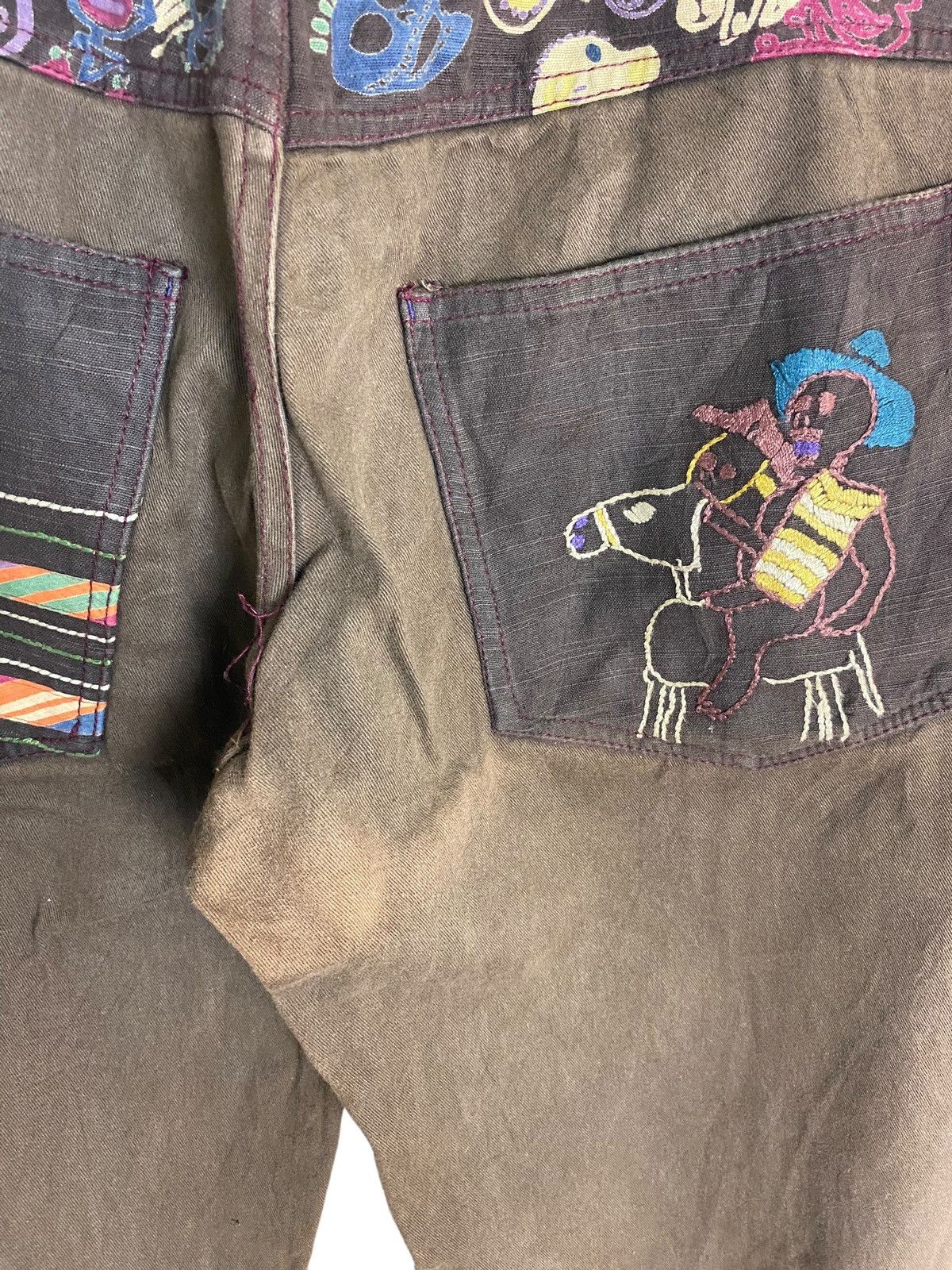 Japanese Brand × Vintage Japanese Brand G Bus Trip by Amina Patchwork Pant Size US 36 / EU 52 - 4 Thumbnail