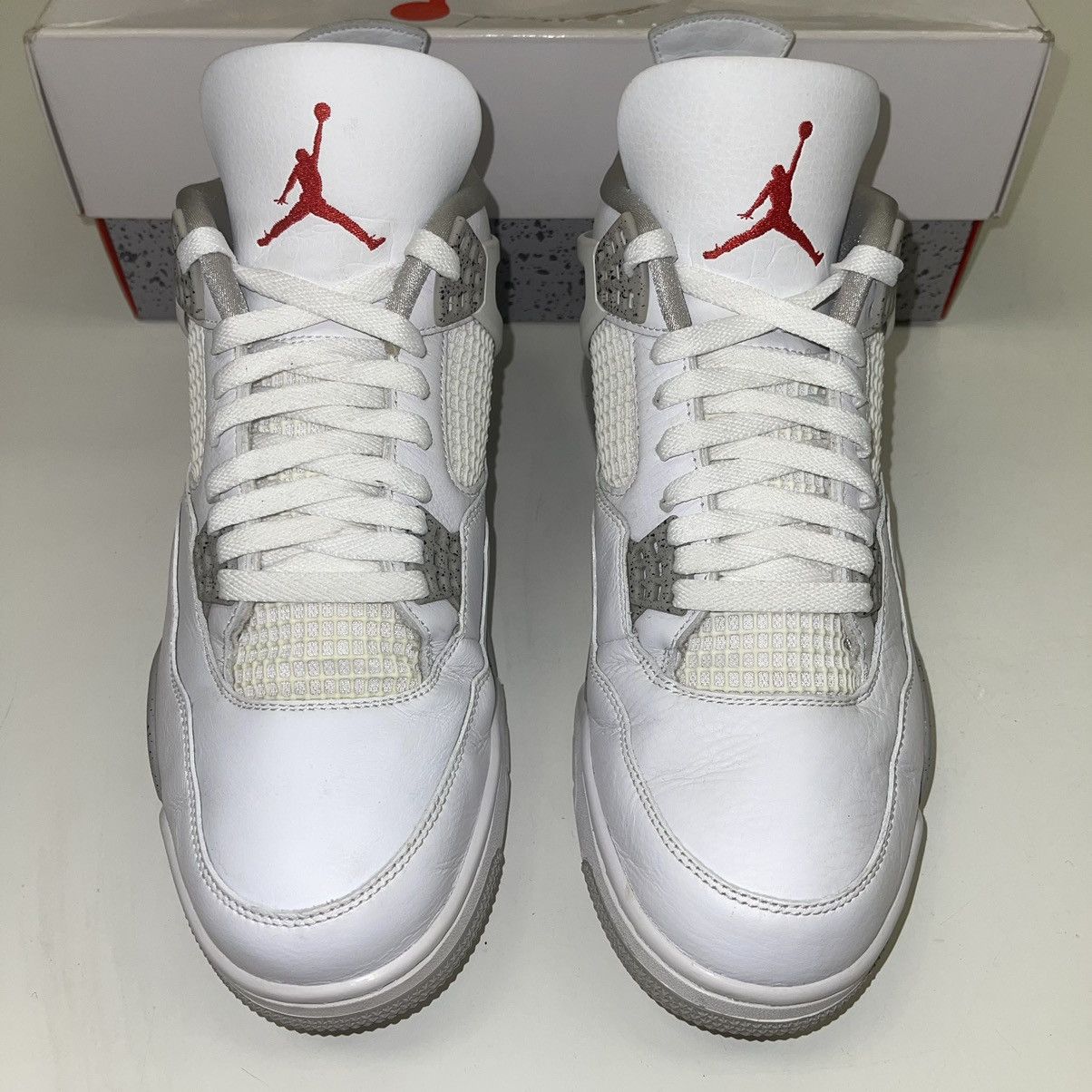 Jordan Brand Air Jordan 4 Retro 'White Oreo' WORN WITH BOX Size US 12 / EU 45 - 3 Thumbnail
