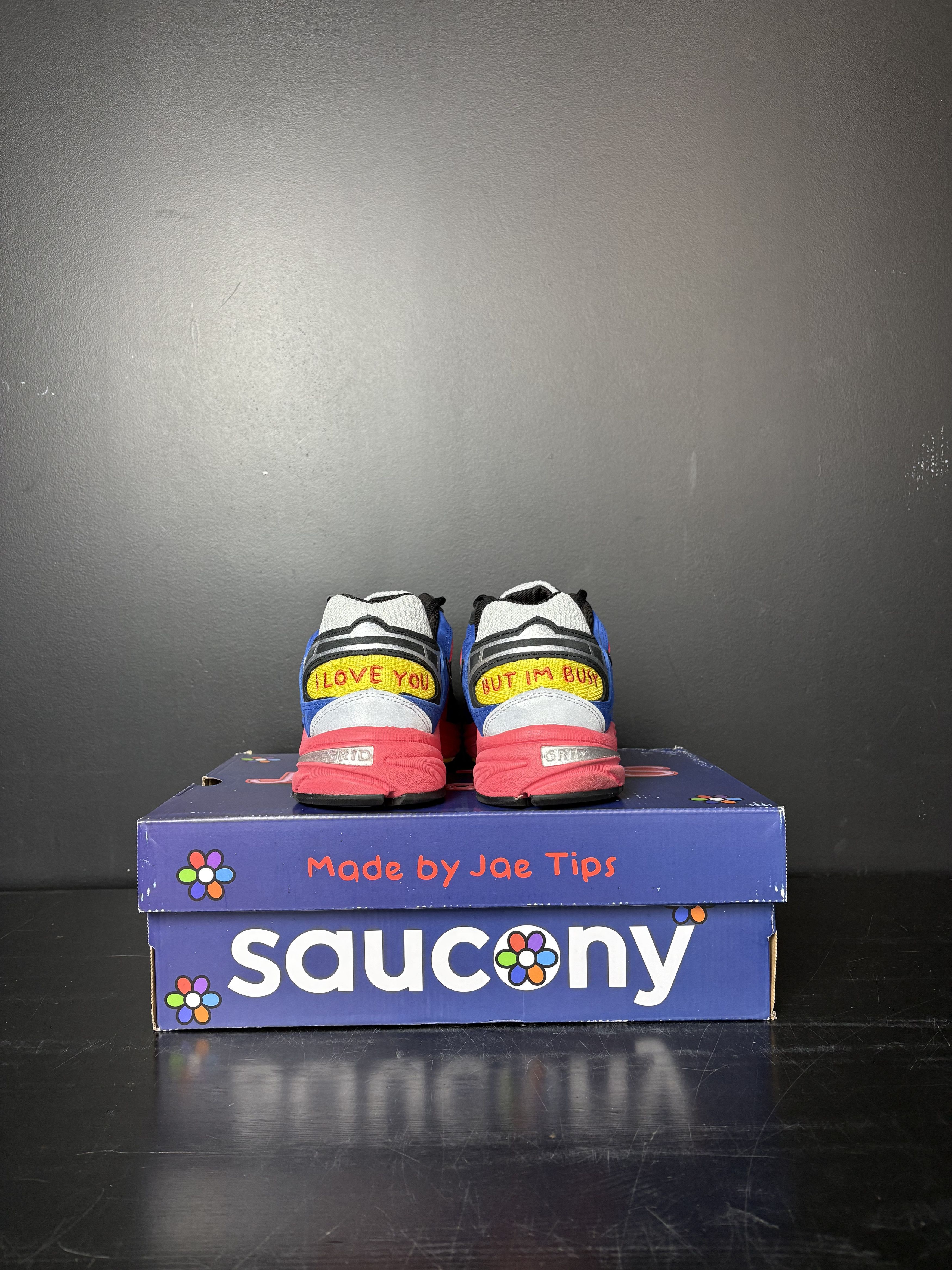 Nike Saucony Grid Jazz 9 x Jae Tips "I Love You But I’m Busy" **PRE-OWNED** - Size 10.5 Size US 10.5 / EU 43-44 - 3 Thumbnail