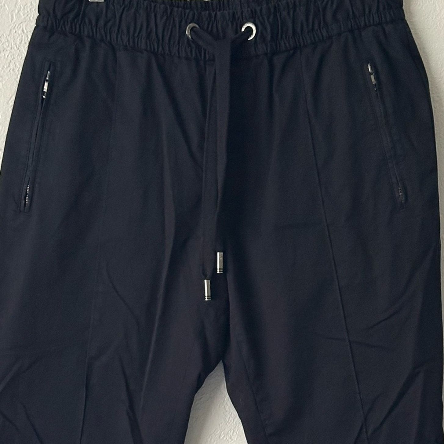 Dolce & Gabbana Essential Black Stretch Cotton Pants IT 46 Metal Logo Tag Size US 30 / EU 46 - 7 Thumbnail