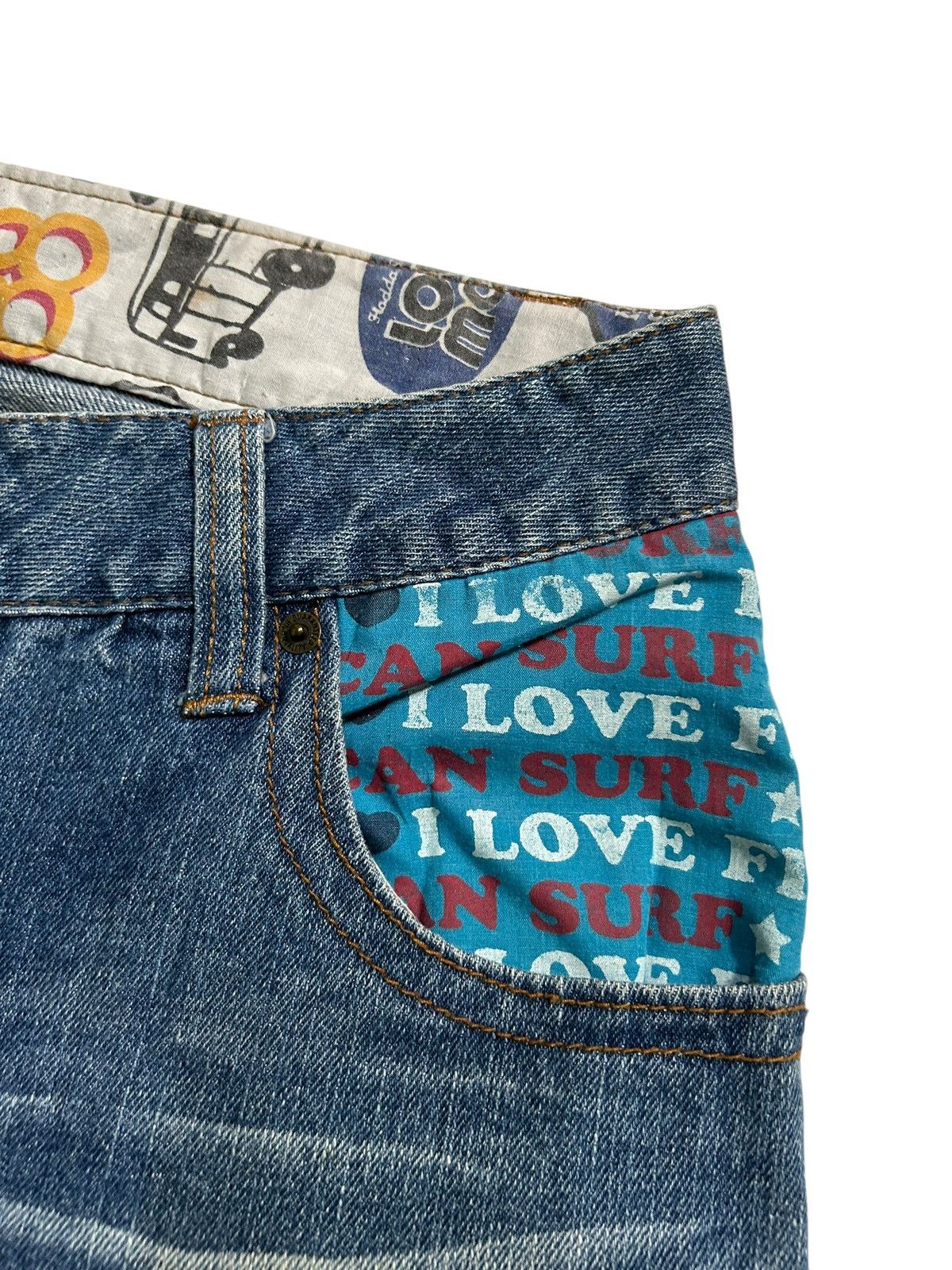 Japanese Brand × Kapital × Vintage SURF AND LOVE Vintage Design Denim Jeans Size US 32 / EU 48 - 11 Thumbnail