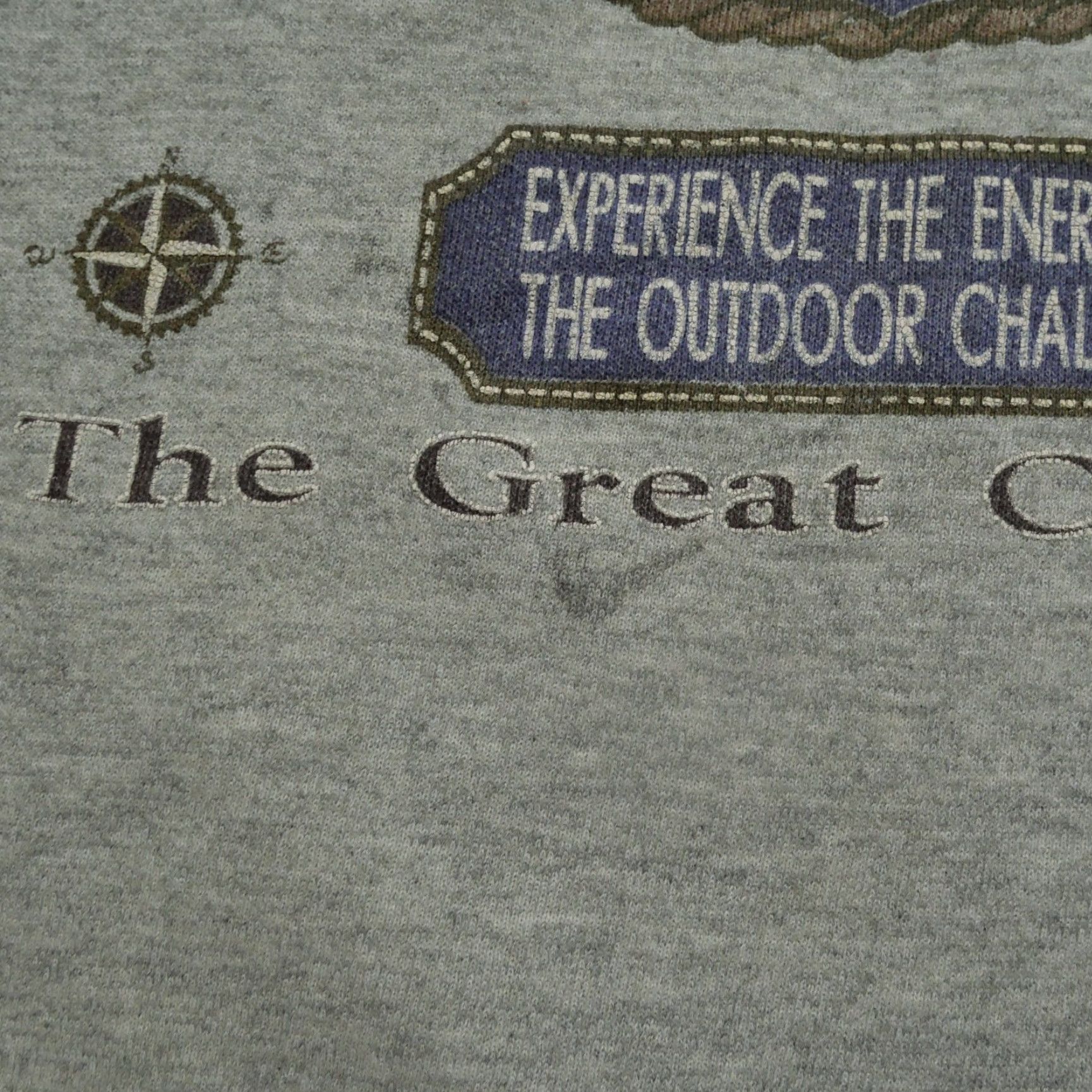 Vintage VINTAGE Mountain Climbing Sweatshirt Adult Large Grey 90s Distressed Logo Pullover Unisex Mens Womens Size US L / EU 52-54 / 3 - 7 Thumbnail