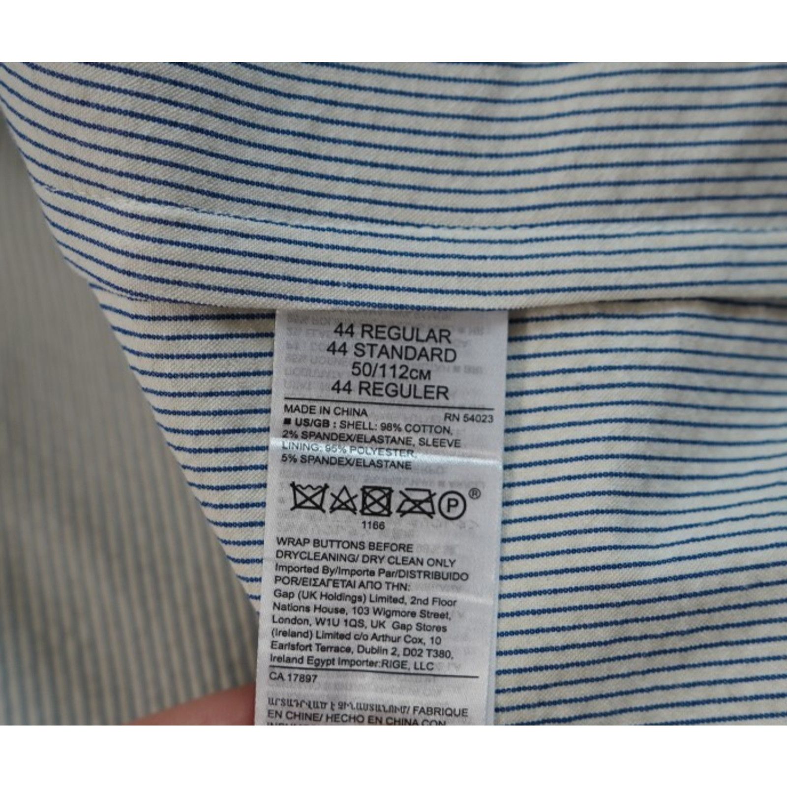 Banana Republic Banana Republic Seersucker Sport Coat Mens 44R Slim Size 44R - 7 Thumbnail