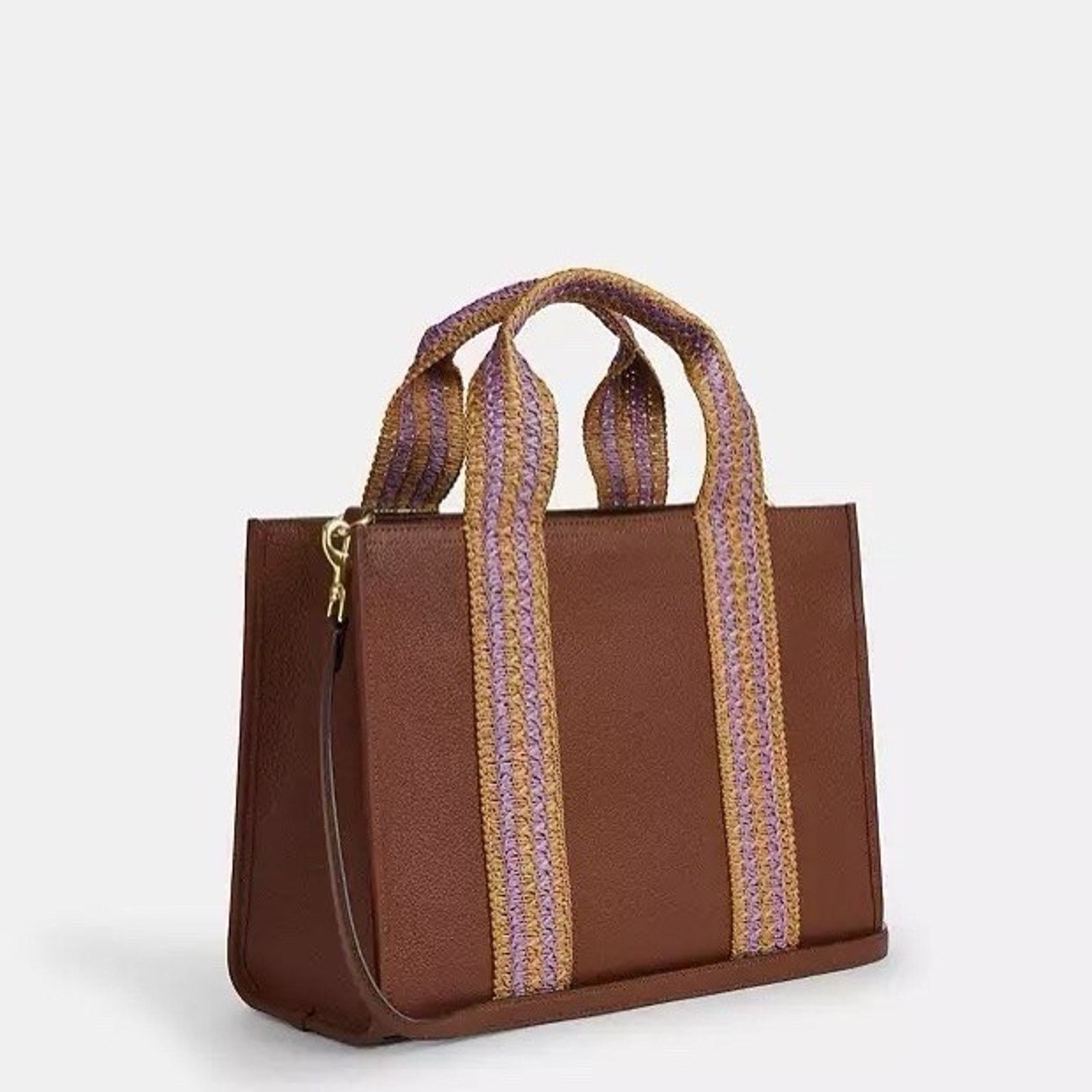 Coach NWT Coach Smith Tote Bag CBG90 Straw Leather Redwood Size ONE SIZE - 8 Thumbnail