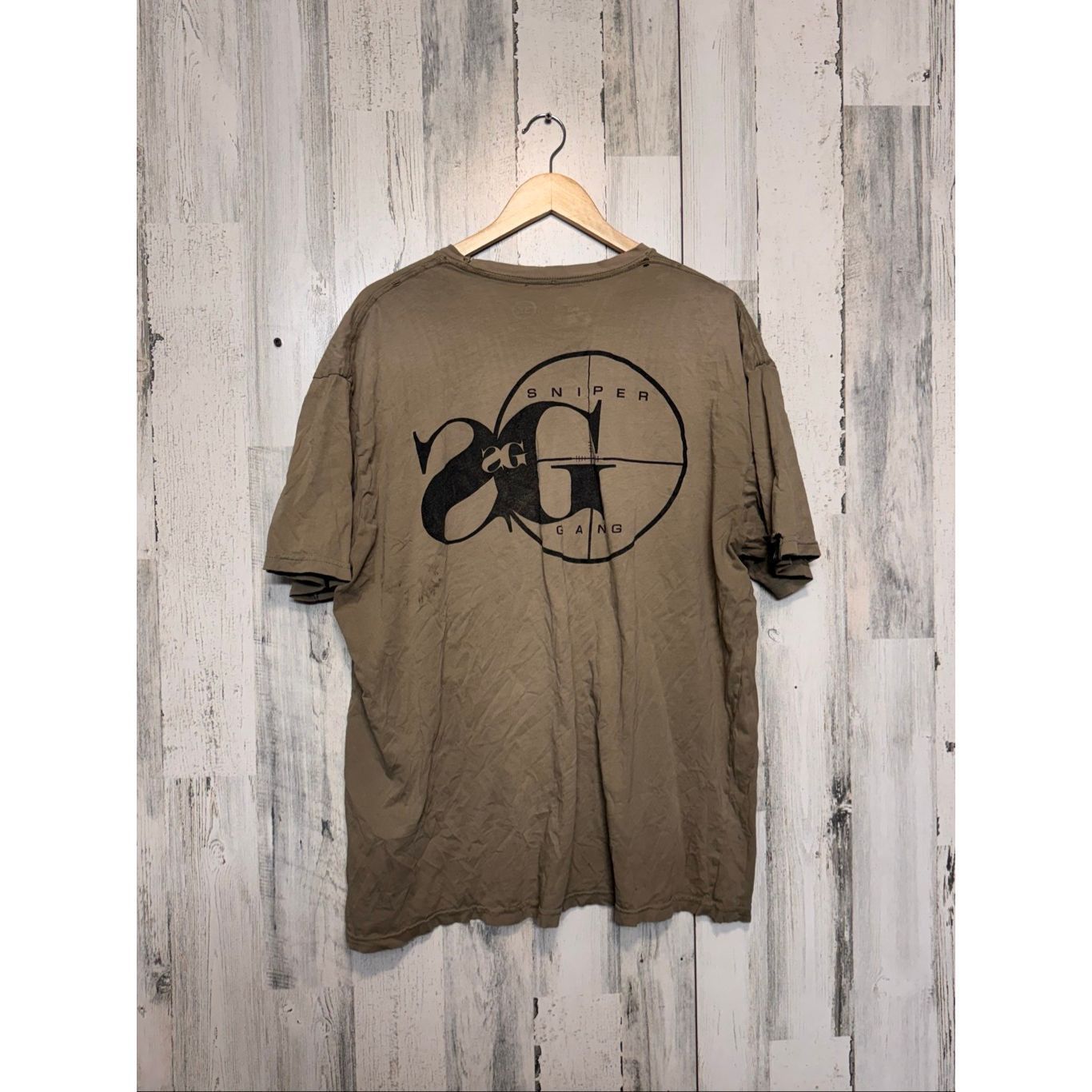 Other Sniper Gang Graphic T-Shirt Brown 3XL – Streetwear Tee, Oversized Fit Size US XXL / EU 58 / 5 - 3 Thumbnail