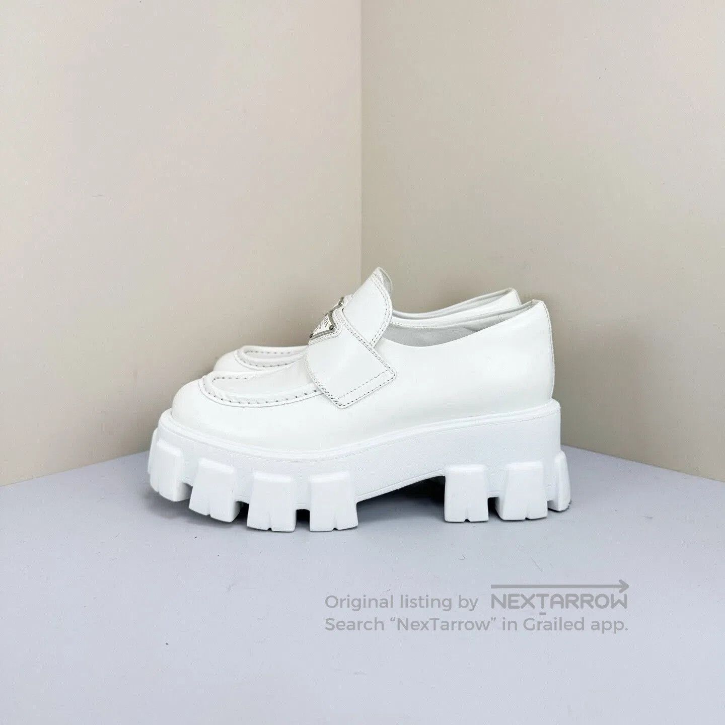 Prada prada white platform gear loafers. Size US 6 / IT 36 - 2 Thumbnail