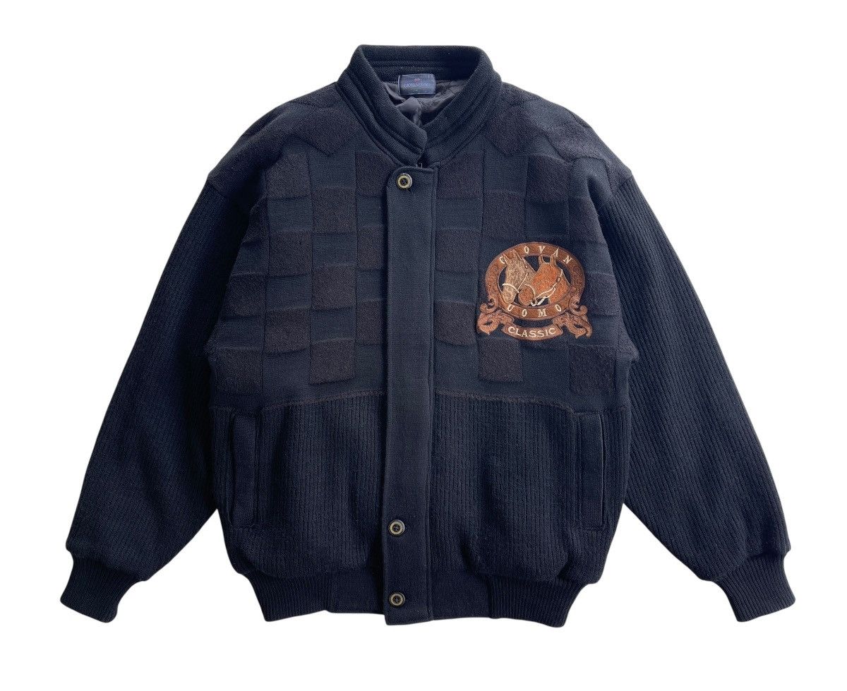 Vintage Giovan Uomo Wool Quilted Bomber Jacket Size US M / EU 48-50 / 2 - 3 Thumbnail