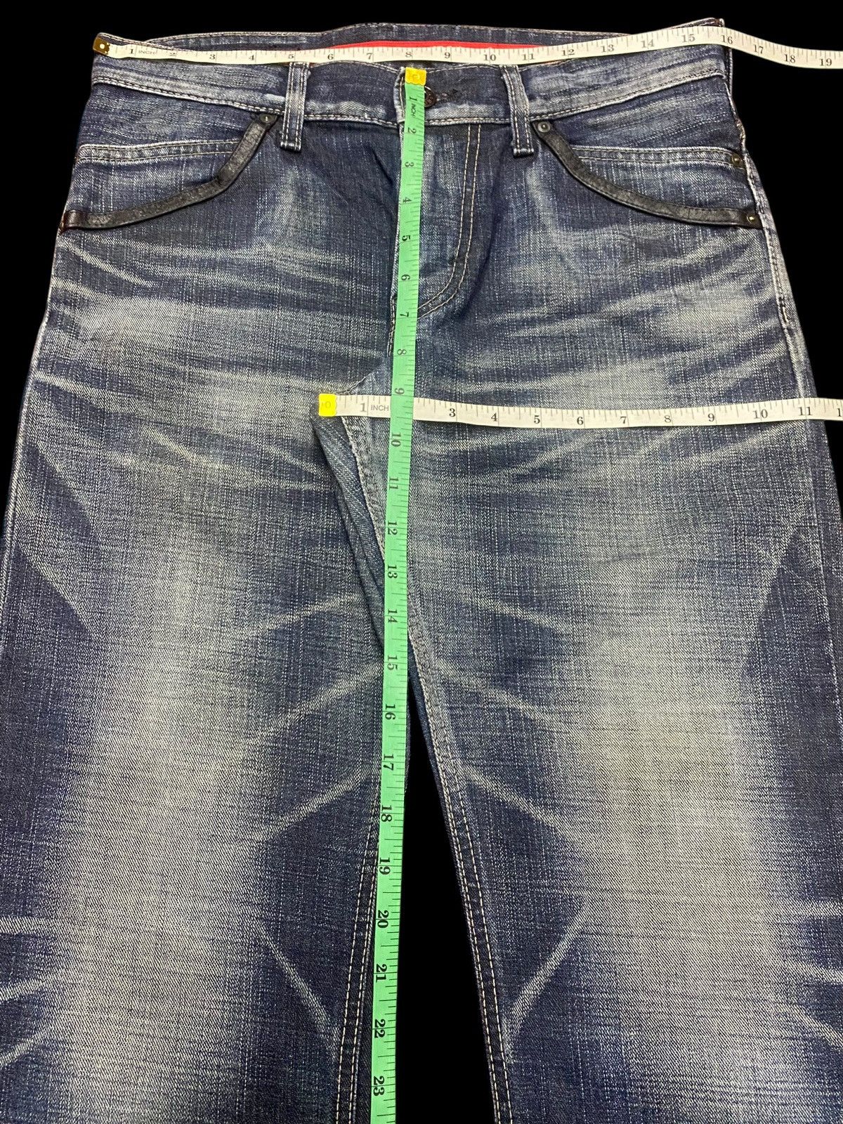 Edwin Vintage Edwin Edge Blue Wash Whisker Loose Jeans Size US 32 / EU 48 - 16 Thumbnail