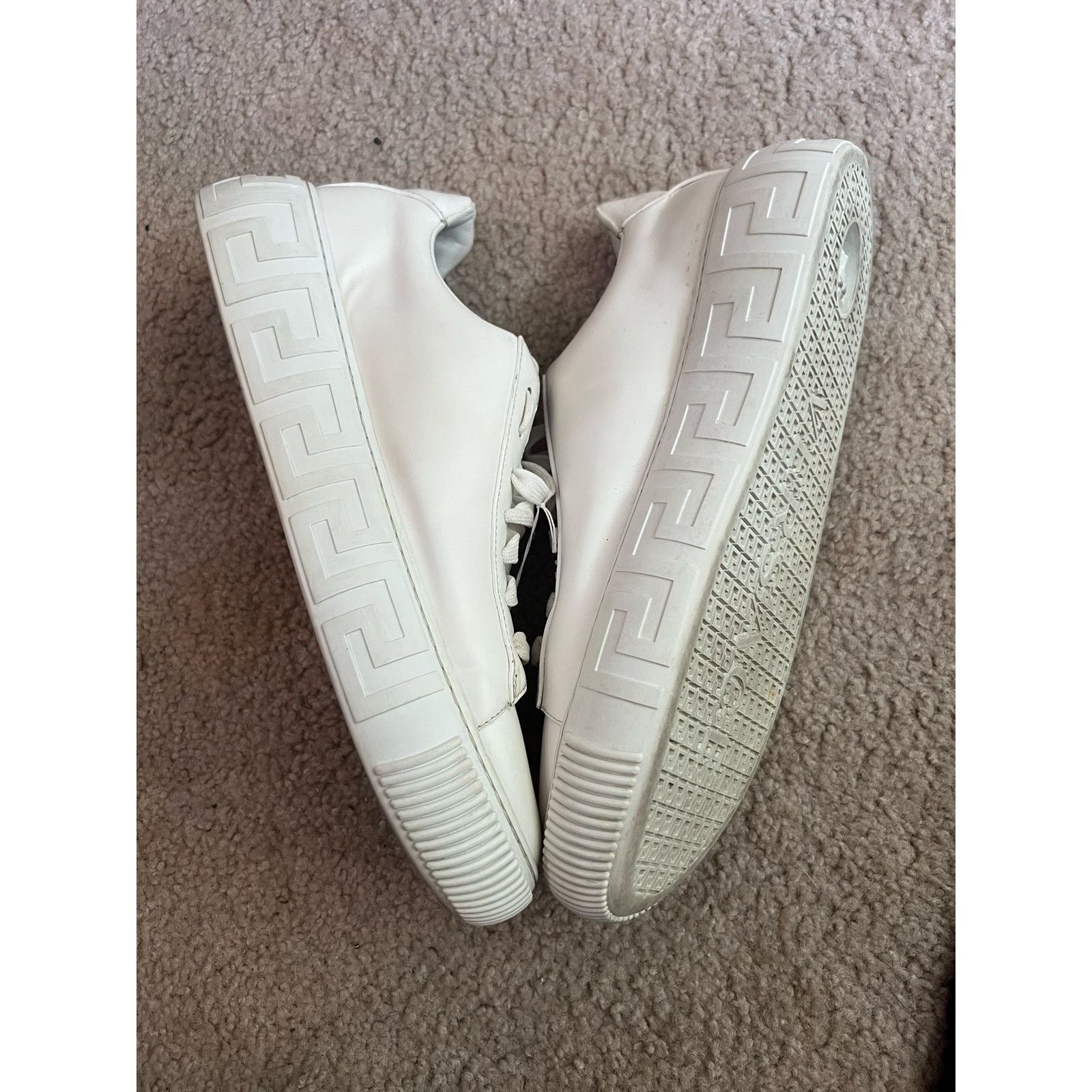 Versace Versace Vitello Sneaker White Black Men’s Size 11.5 US Size US 11.5 / EU 44-45 - 4 Thumbnail