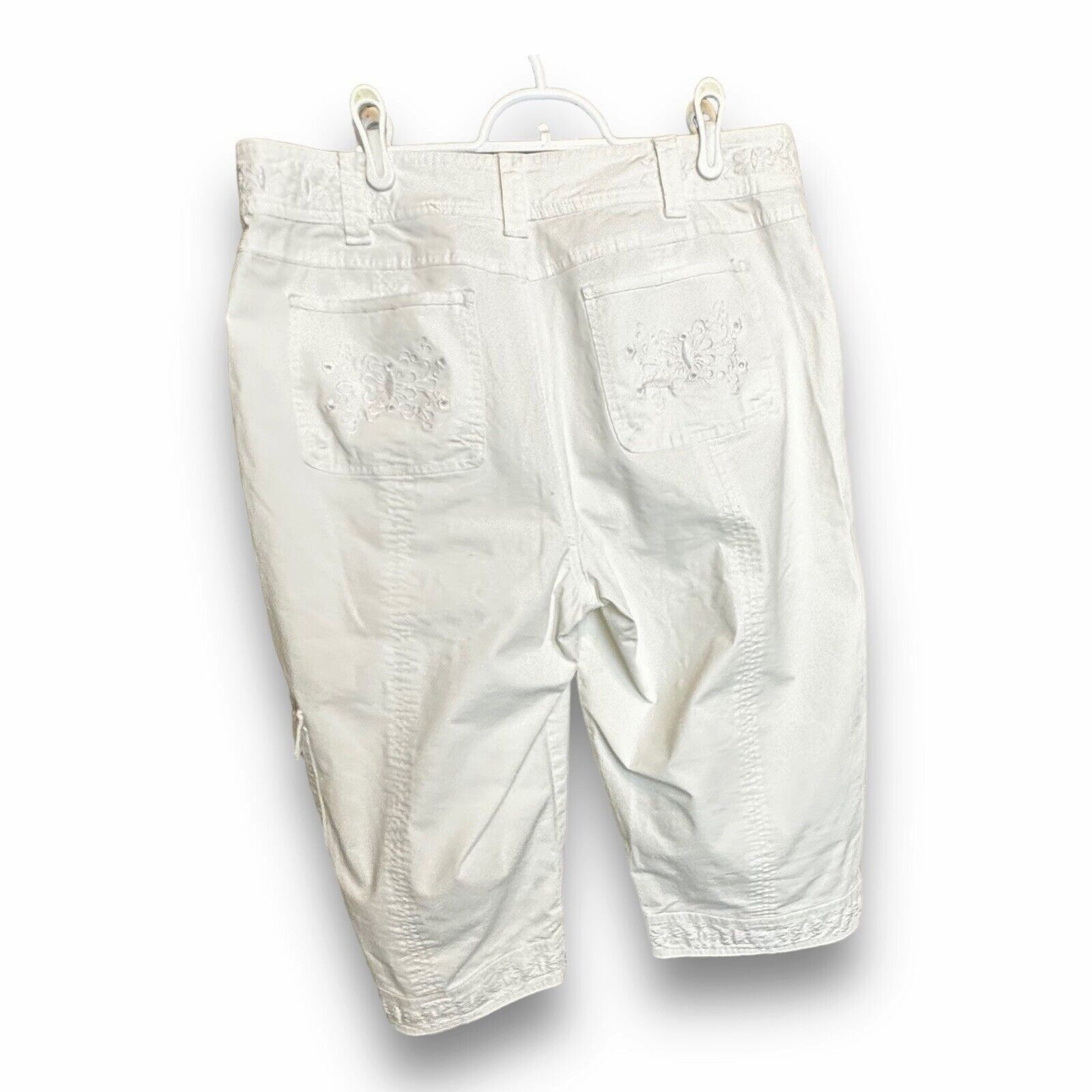 Coldwater Creek Coldwater Creek Ladies 14 White Capri Cotton/Spandex Lightwe Size 36" / US 14 / IT 50 - 2 Thumbnail