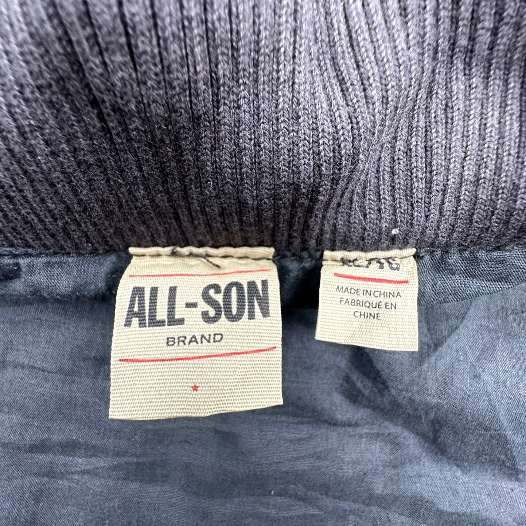 Vintage All-Son Jacket Striped Mens XL Zip Pockets Long Sleeve Shacket Military Black Size US XL / EU 56 / 4 - 2 Thumbnail