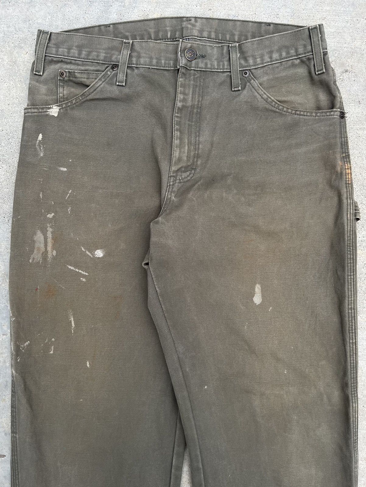 Dickies × Vintage FADED MOSS GREEN DICKIES CARPENTER CANVAS PANT Size US 32 / EU 48 - 4 Thumbnail