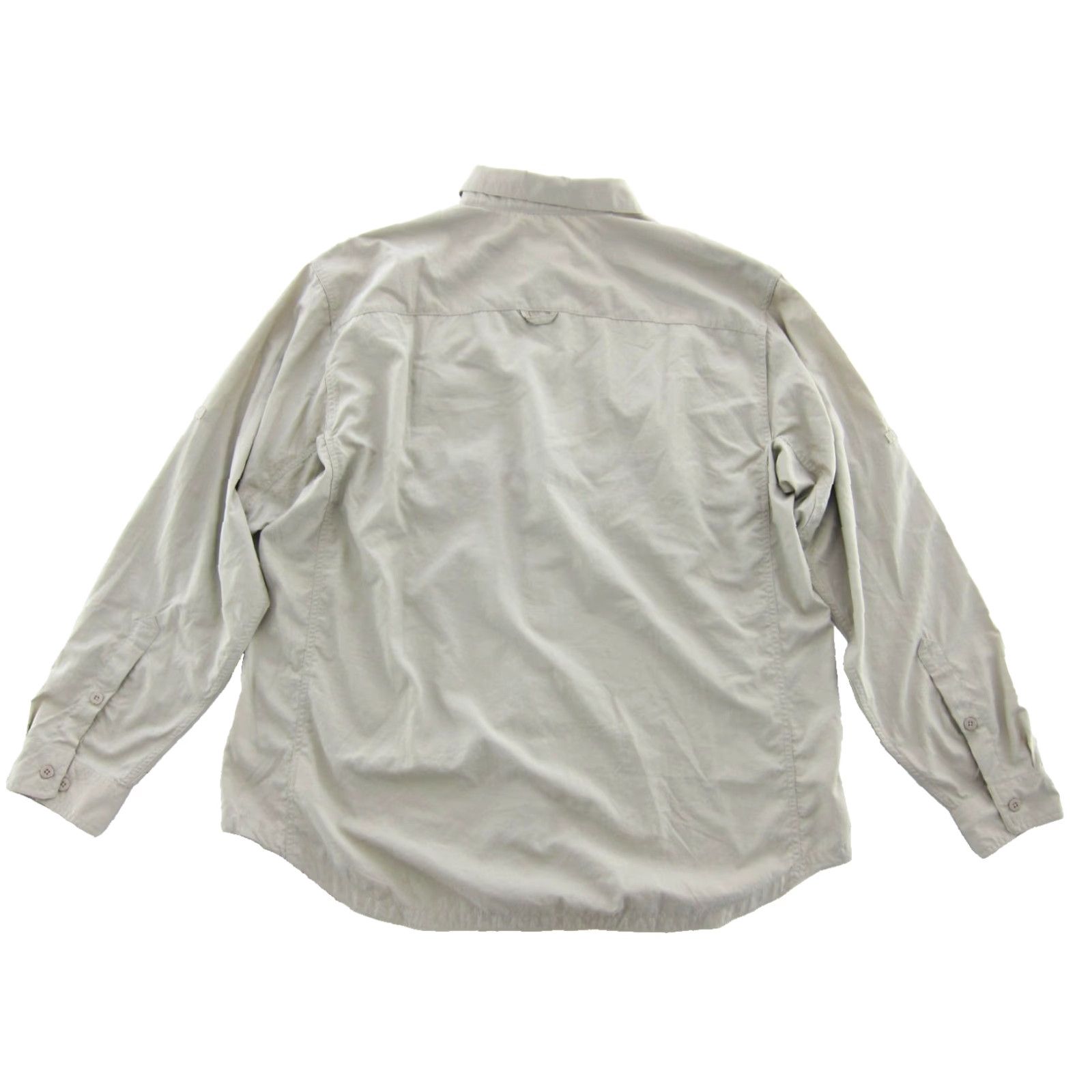 Vintage Columbia Titanium Nylon Beige Fish Hunt Button Up Long Sleeve Shirt Men XXL Size US XXL / EU 58 / 5 - 2 Thumbnail