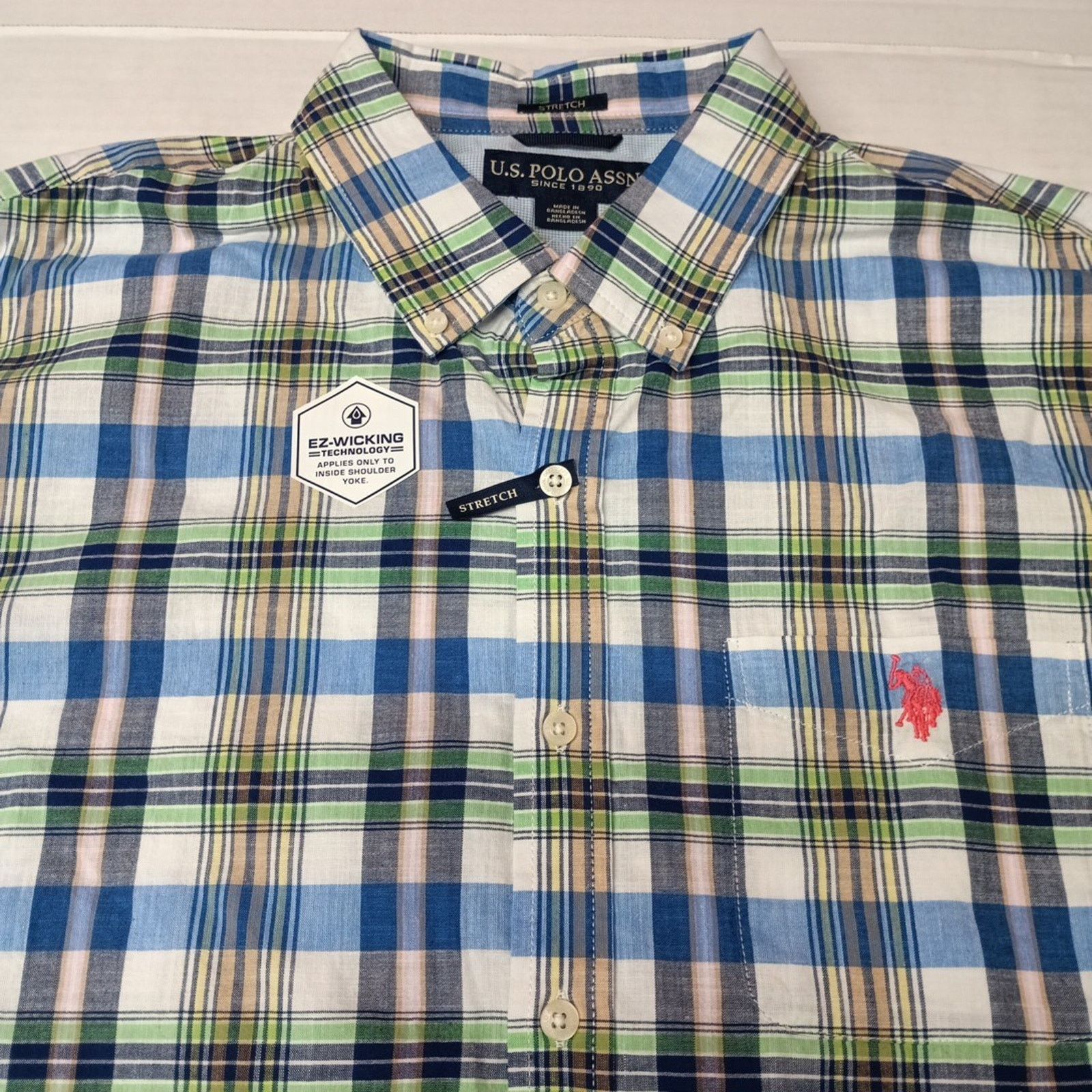 U.S. Polo Assn. U.S. Polo Assn. Button Woven Shirt Men's XL Multicolor Plaid Size US XL / EU 56 / 4 - 3 Thumbnail