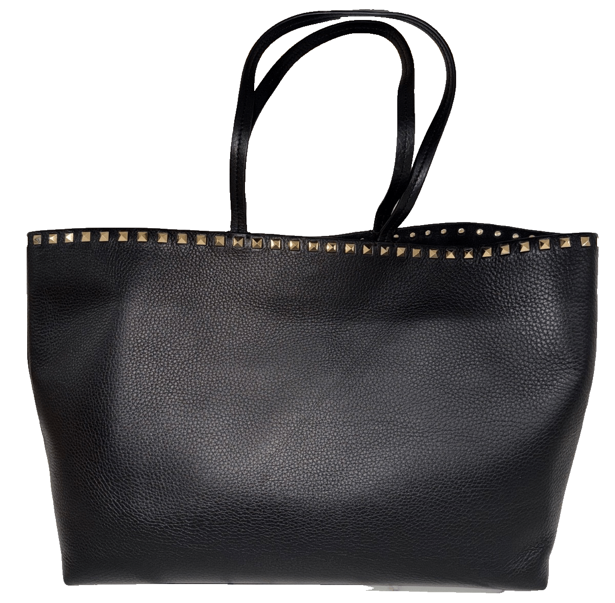 Valentino Valentino Garavani Rockstud Leather Gold Tote Shoulder Bag Size ONE SIZE - 5 Thumbnail