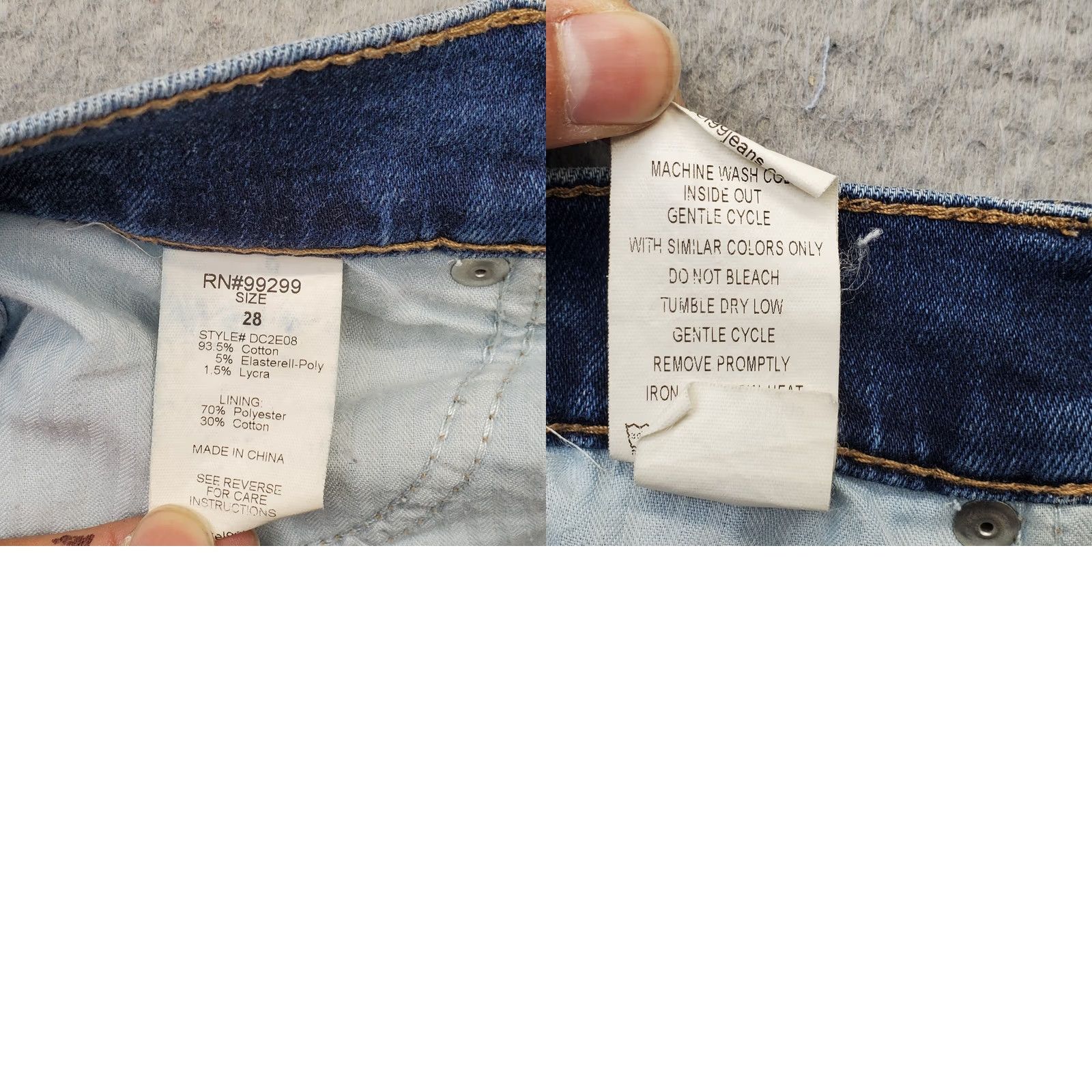 Vintage LEVEL 99 Womens Bootcut Jeans 28 Blue Denim Ripped High Rise Frayed Hem DC2E08 Jeans Womens Size 28 Blue Denim Distressed 5-Pocket Regular Mens Girls Size 28" / US 6 / IT 42 - 8 Thumbnail