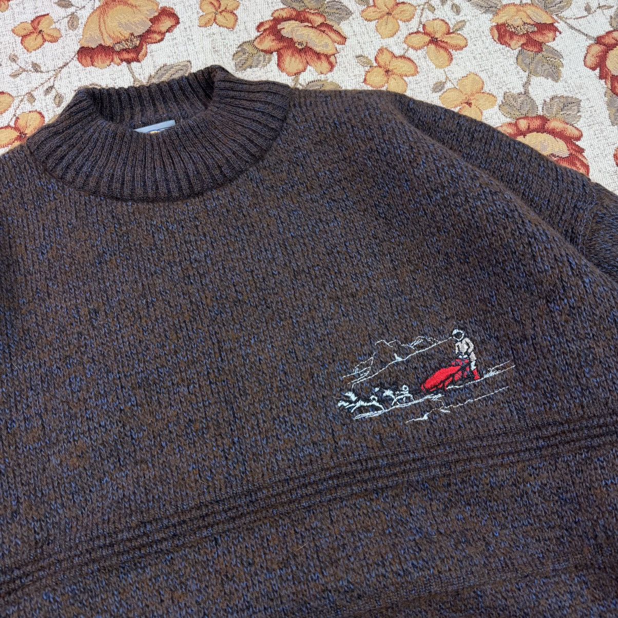 Vintage Vintage Cute Knit Embroidered Logo Ski Cottage Eclectic Boxy Size US L / EU 52-54 / 3 - 3 Thumbnail