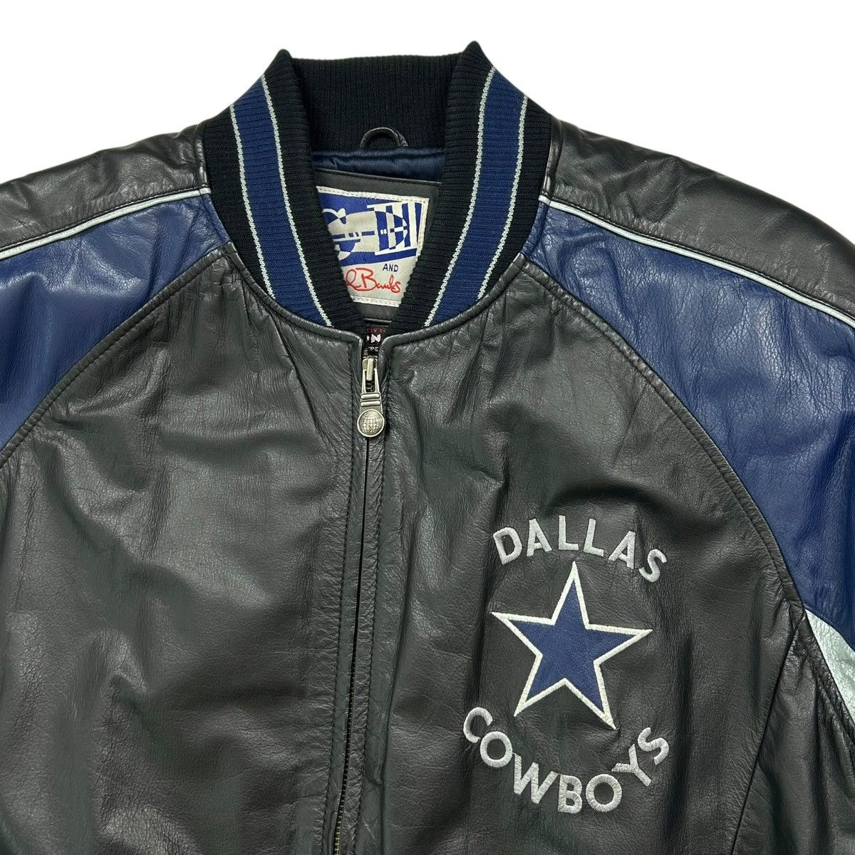 NFL VTG 90s NFL DALLAS COWBOYS CARL BANKS G-III LEATHER JACKET Size US L / EU 52-54 / 3 - 6 Thumbnail