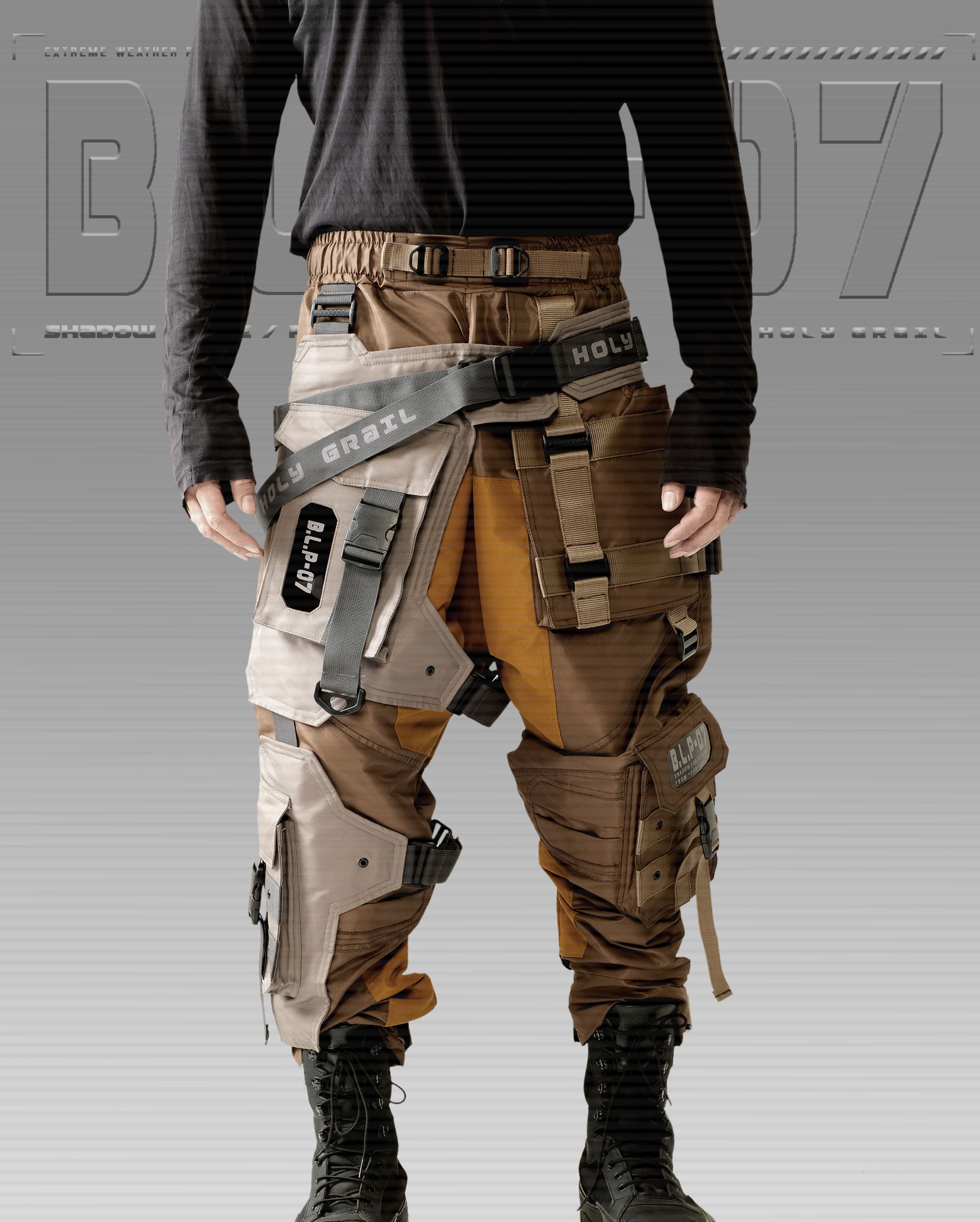 Hi Tec H-G PRO-TECH-TOR "SHADOW FORCE" TECHWEAR CYBERPUNK HOLYGRAIL Size US 34 / EU 50 - 1 Thumbnail