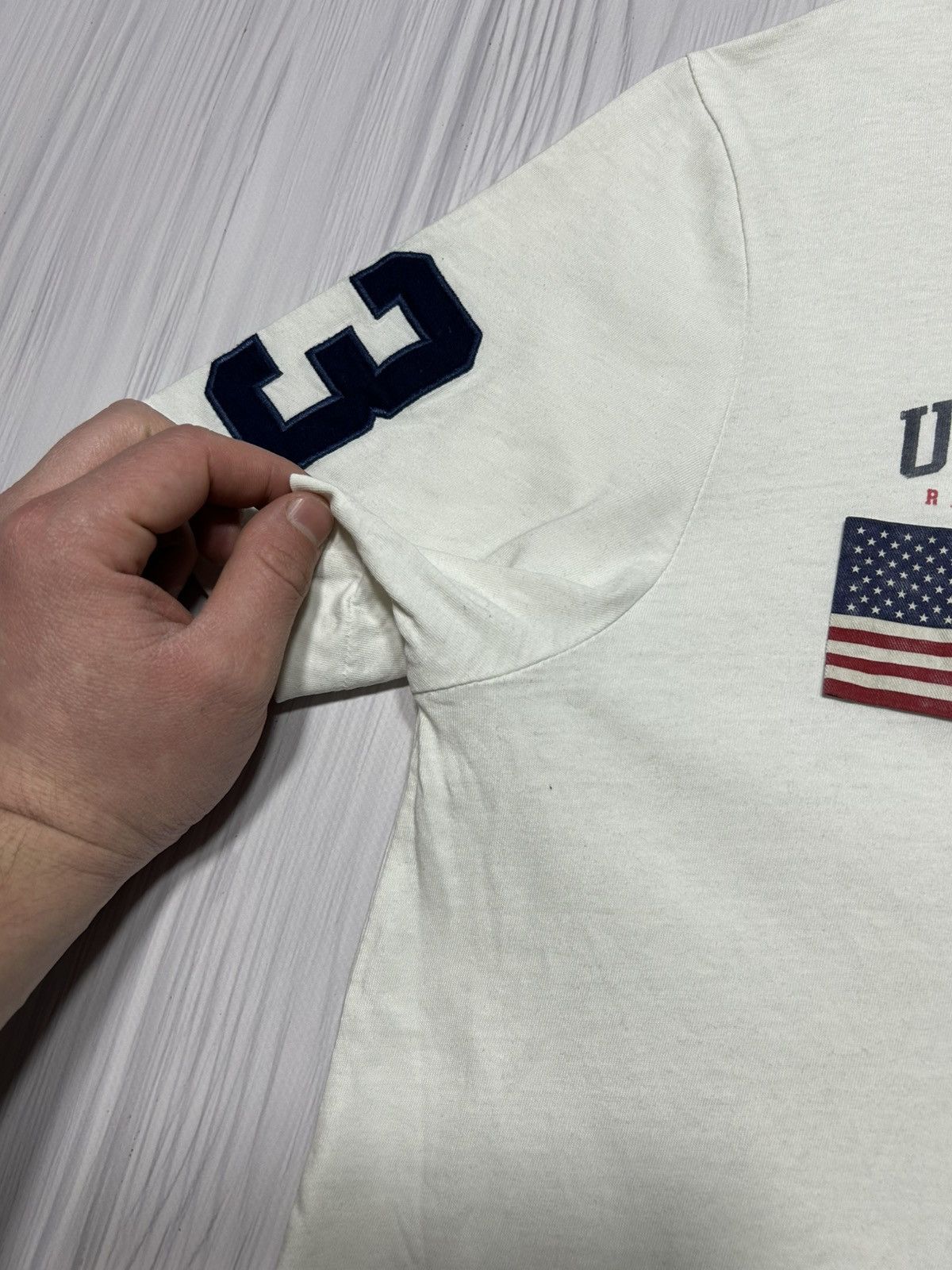 Polo Ralph Lauren 🇺🇸 Polo Ralph Lauren USA 3 Team T-Shirt Size L Size US L / EU 52-54 / 3 - 7 Thumbnail