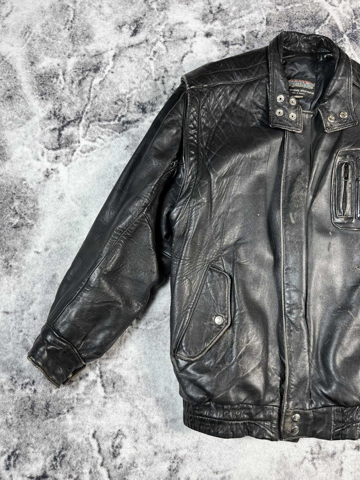 Other Vintage Segura Leather Bomber Jacket France 90s Black Size US M / EU 48-50 / 2 - 2 Thumbnail
