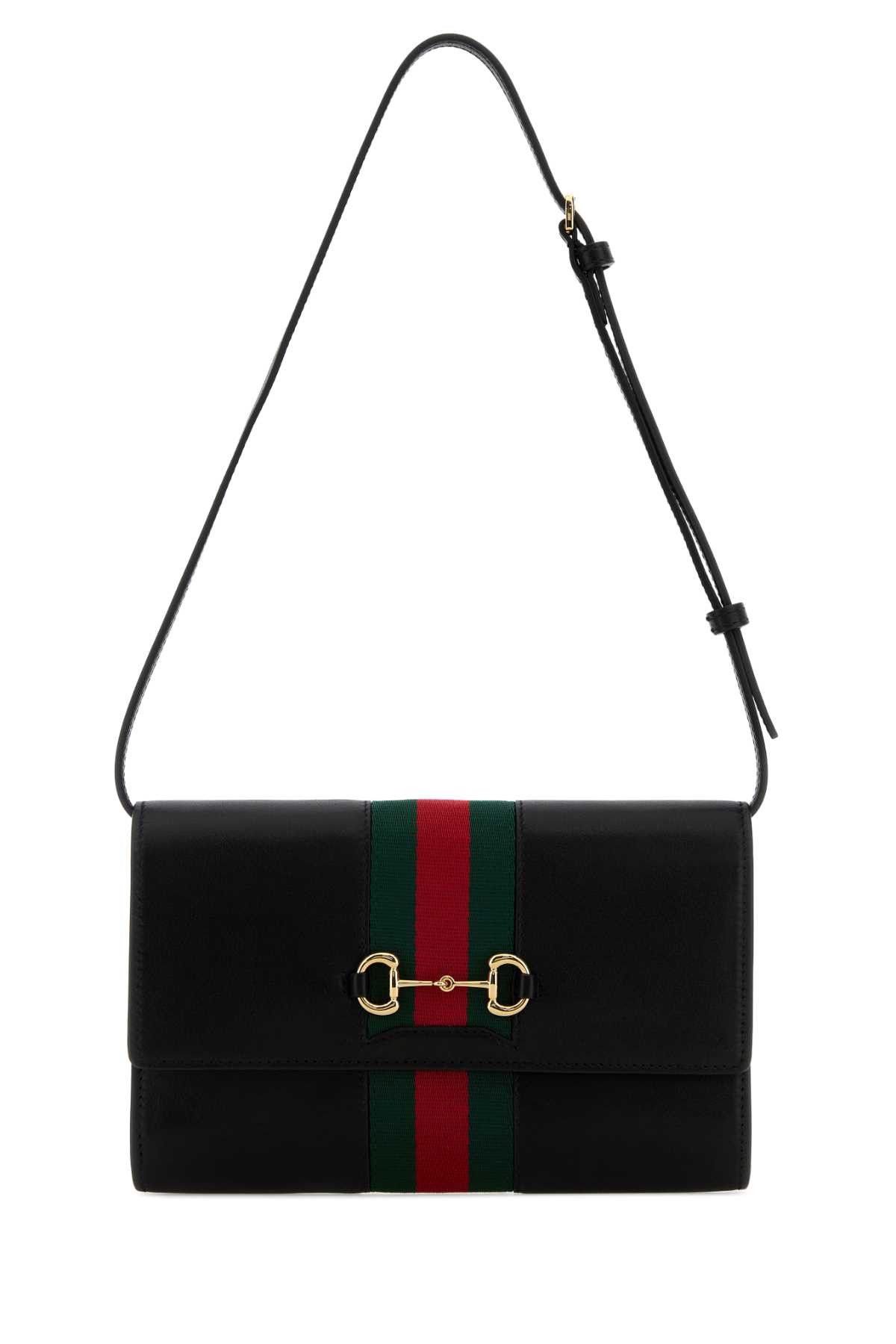Gucci Black Leather Gucci Horsebit Web Wallet Size ONE SIZE - 1 Thumbnail