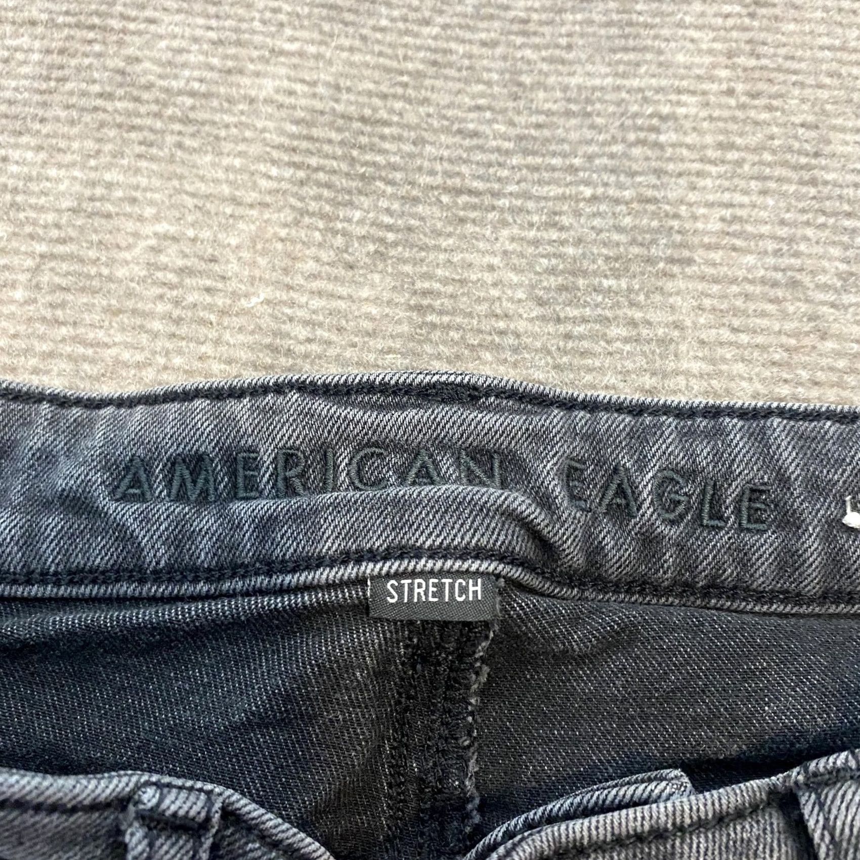 Vintage American Eagle Mom Jeans Womens 0 Regular Black High Rise Stretch Denim Pants Size 25" / US 0 / IT 36 - 4 Thumbnail