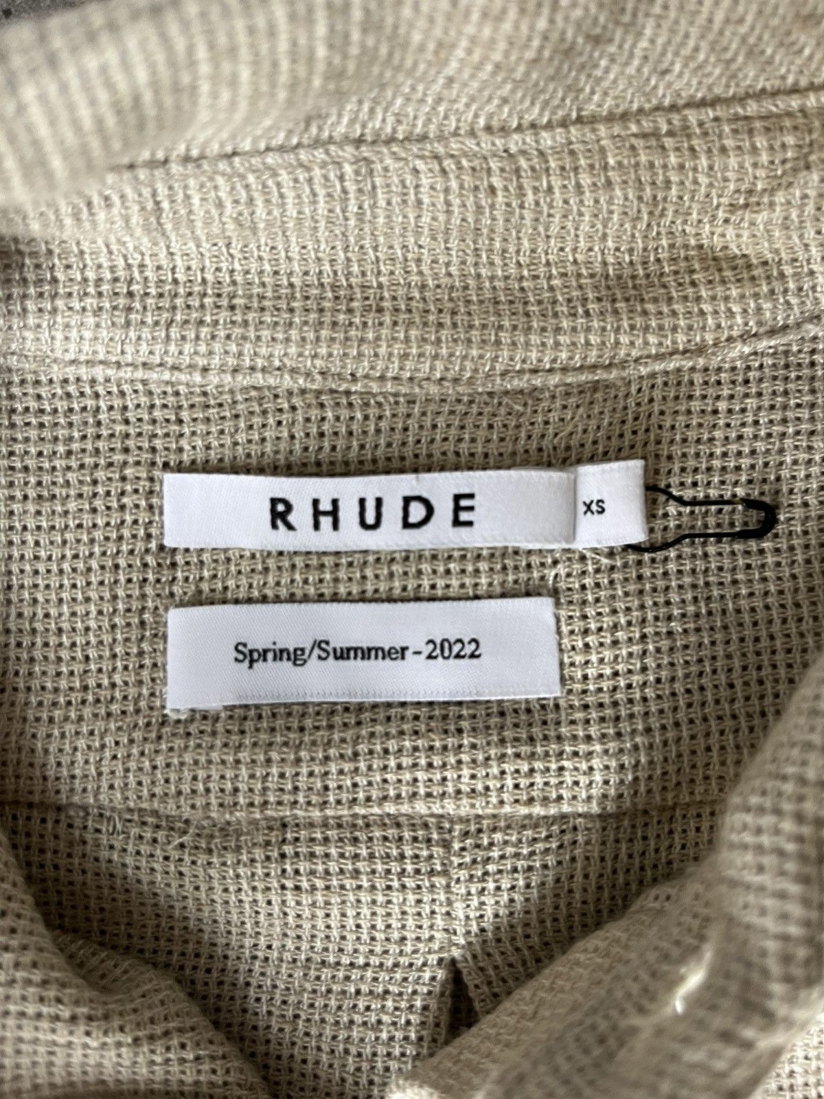 Rhude RHUDE SS22 BEIGE COTTON BUTTON UP SIZE XS Size US XS / EU 42 / 0 - 3 Thumbnail
