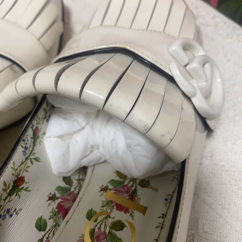 Gucci Gucci White Fringe Heel Shoes - Size US 6.5 / EU 39-40 - 6 Thumbnail