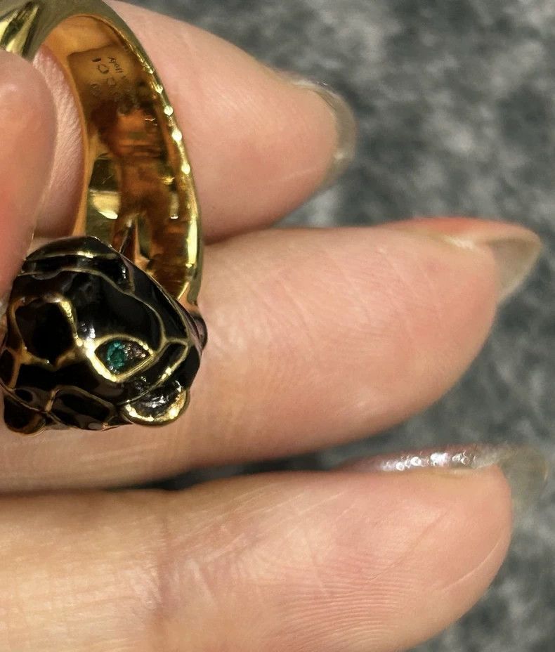 Gucci Gucci Size10 Tiger head green eye ring Size ONE SIZE - 4 Thumbnail