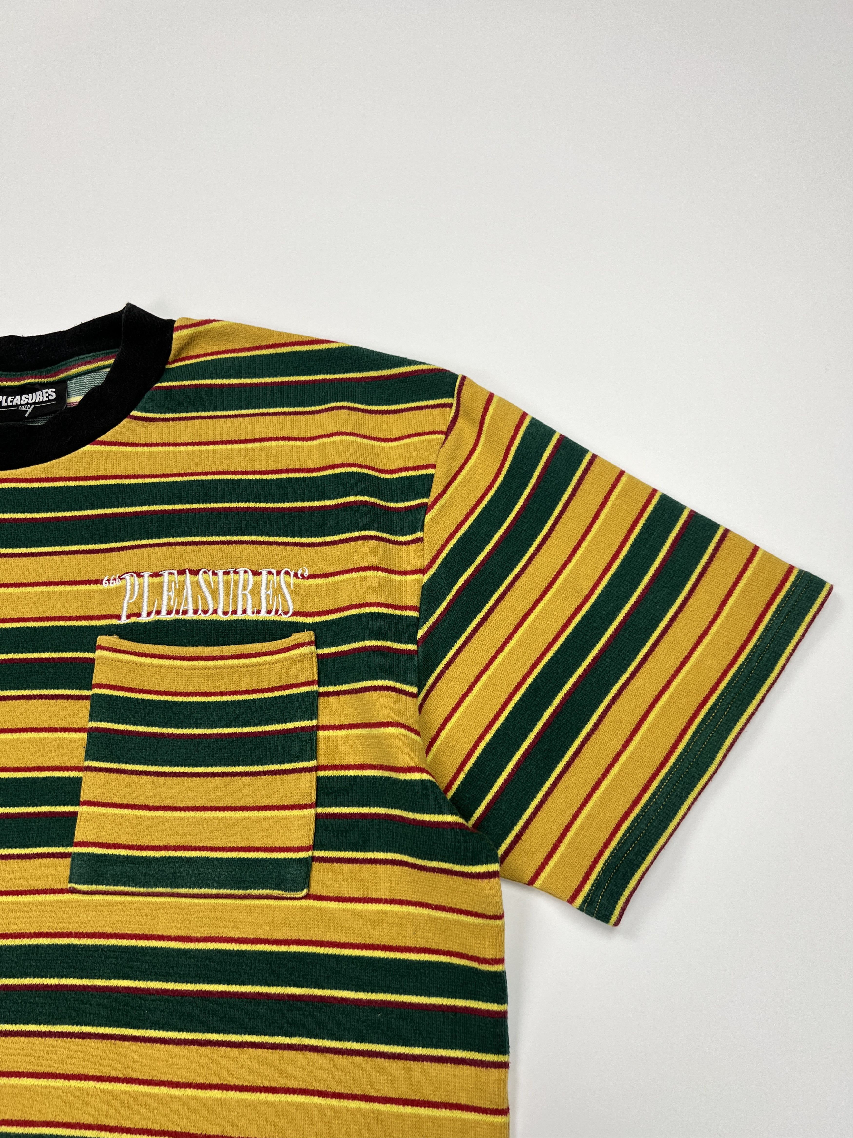 Pleasures Pleasures Now Neavy Cotton T-Shirt Striped Pocket Logo Size US L / EU 52-54 / 3 - 4 Thumbnail