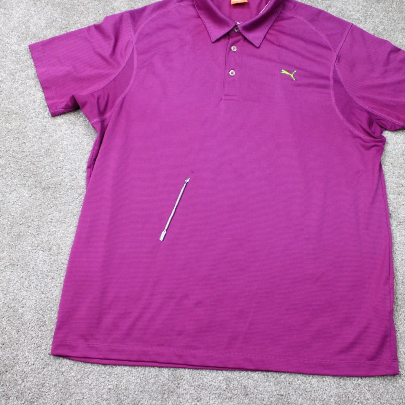 Puma PUMA Polo Shirt Mens Large Purple USP Dry Golf Polyester Short Sleeve Pullover Shirt Size US L / EU 52-54 / 3 - 6 Thumbnail