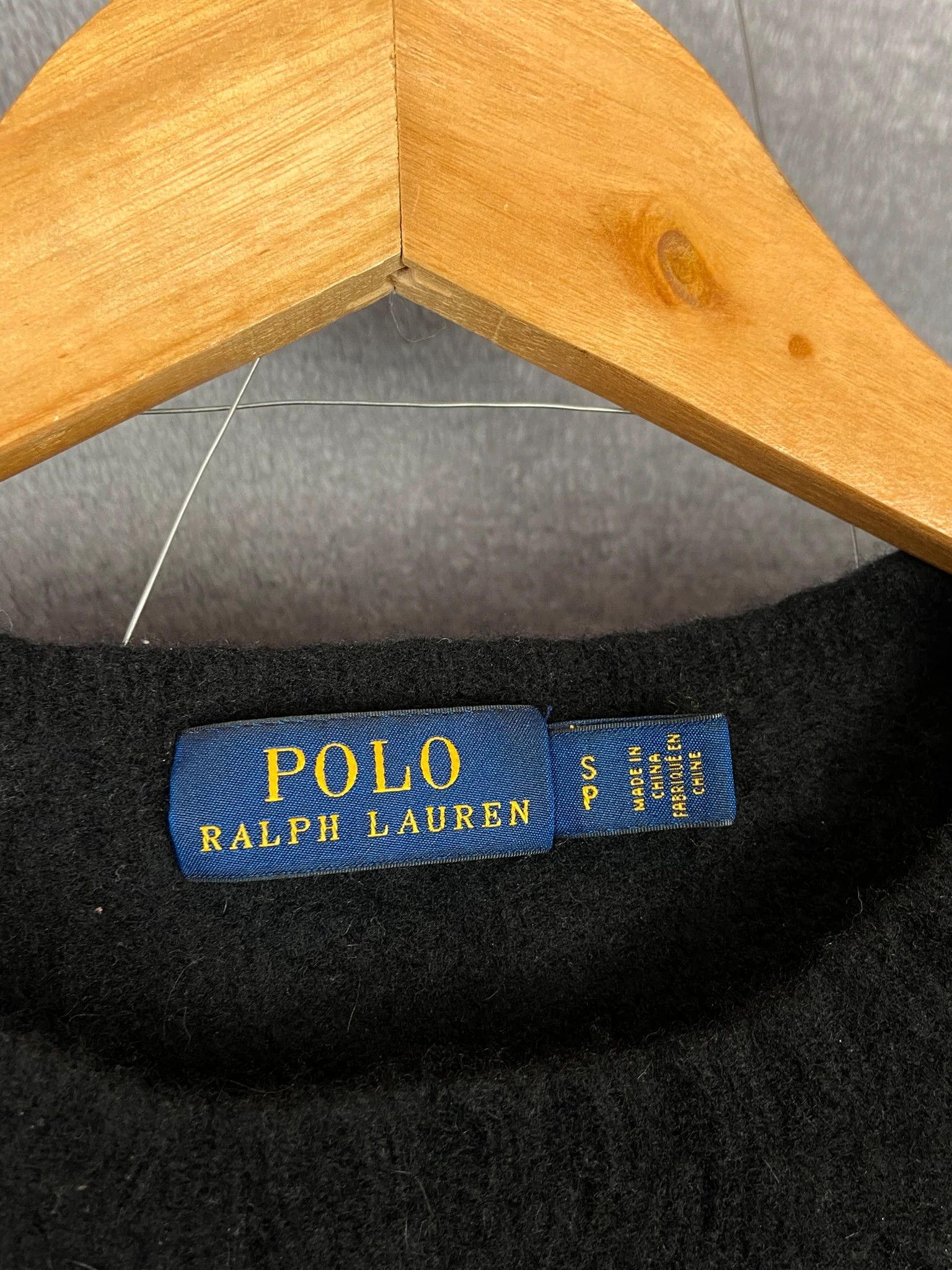 Polo Ralph Lauren Sweater Ralph Lauren black wool spellout minimal piece Size S / US 4 / IT 40 - 3 Thumbnail