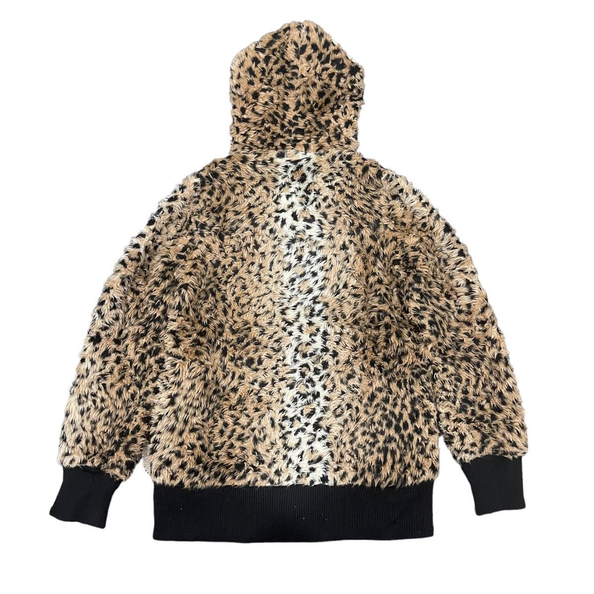 Vintage Designer Leopard Print Faux Fur Shearling Hoodie Jacket Size M / US 6-8 / IT 42-44 - 10 Thumbnail