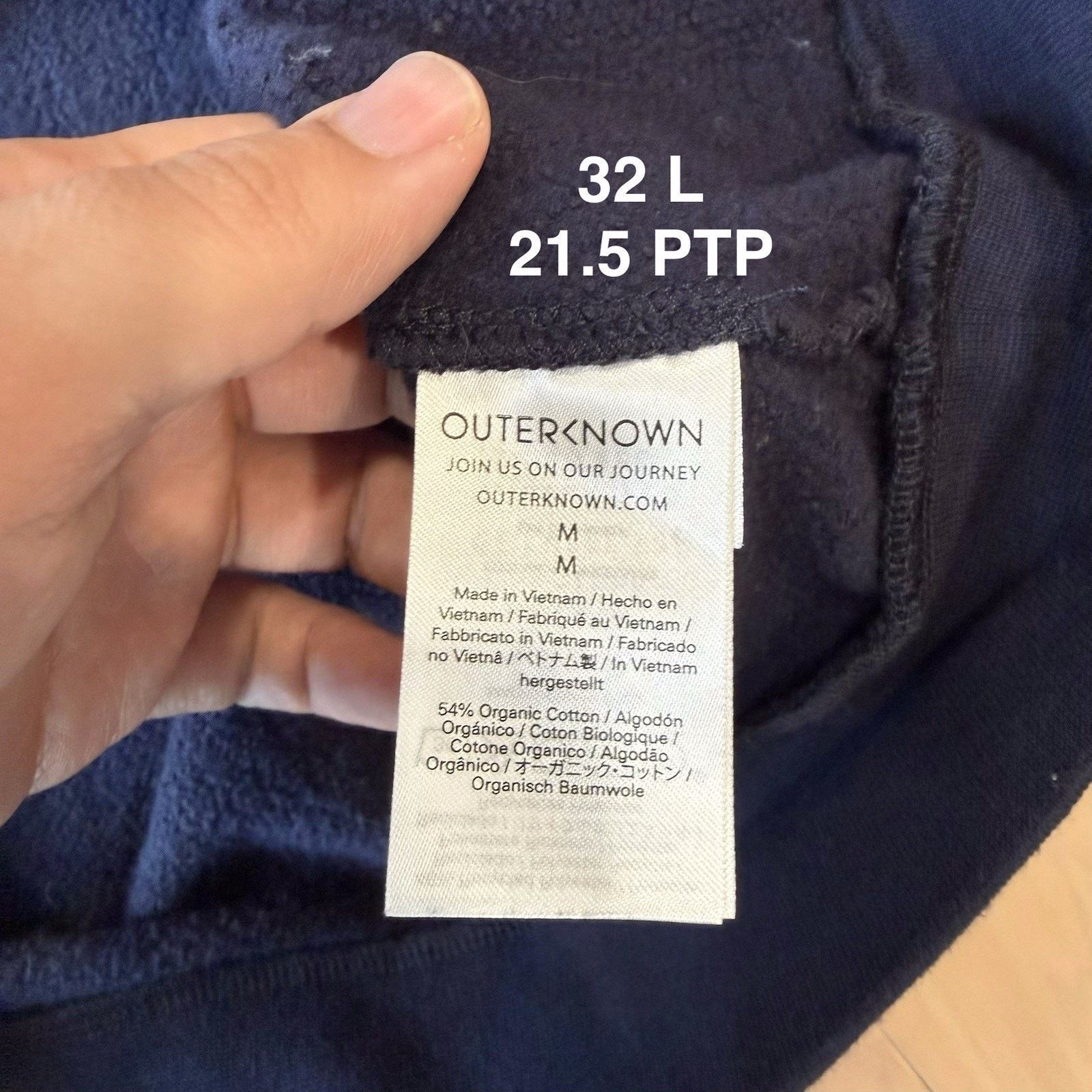 Outerknown Outerknown Hoodie Dress Women's Medium Navy Terry Cotton Size M / US 6-8 / IT 42-44 - 6 Thumbnail