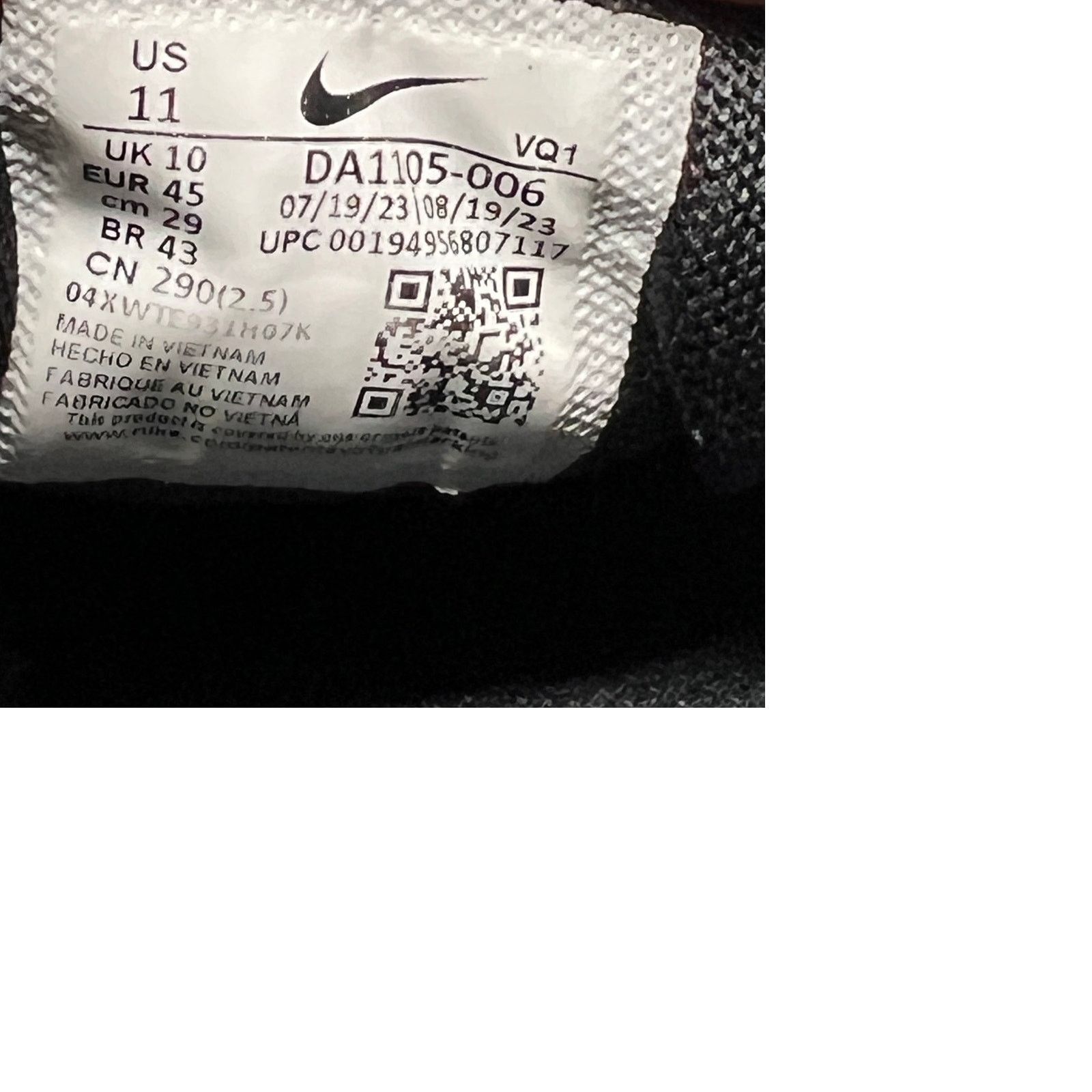 Nike Nike Quest 4 Black White Running Shoes Mens 11 Size US 11 / EU 44 - 7 Thumbnail