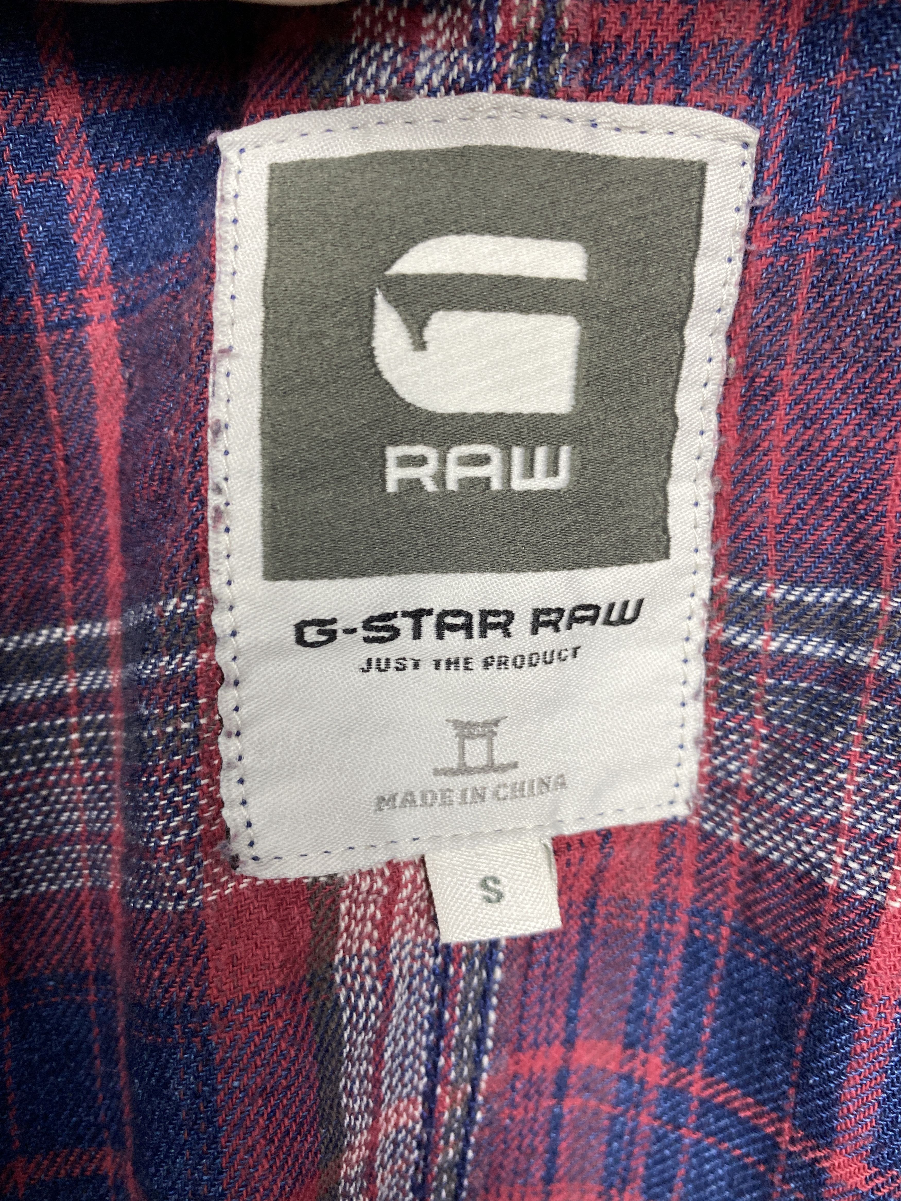 G-Star G Star Raw Vintage Mens Flannel Plaid Shirt Size US S / EU 44-46 / 1 - 4 Thumbnail