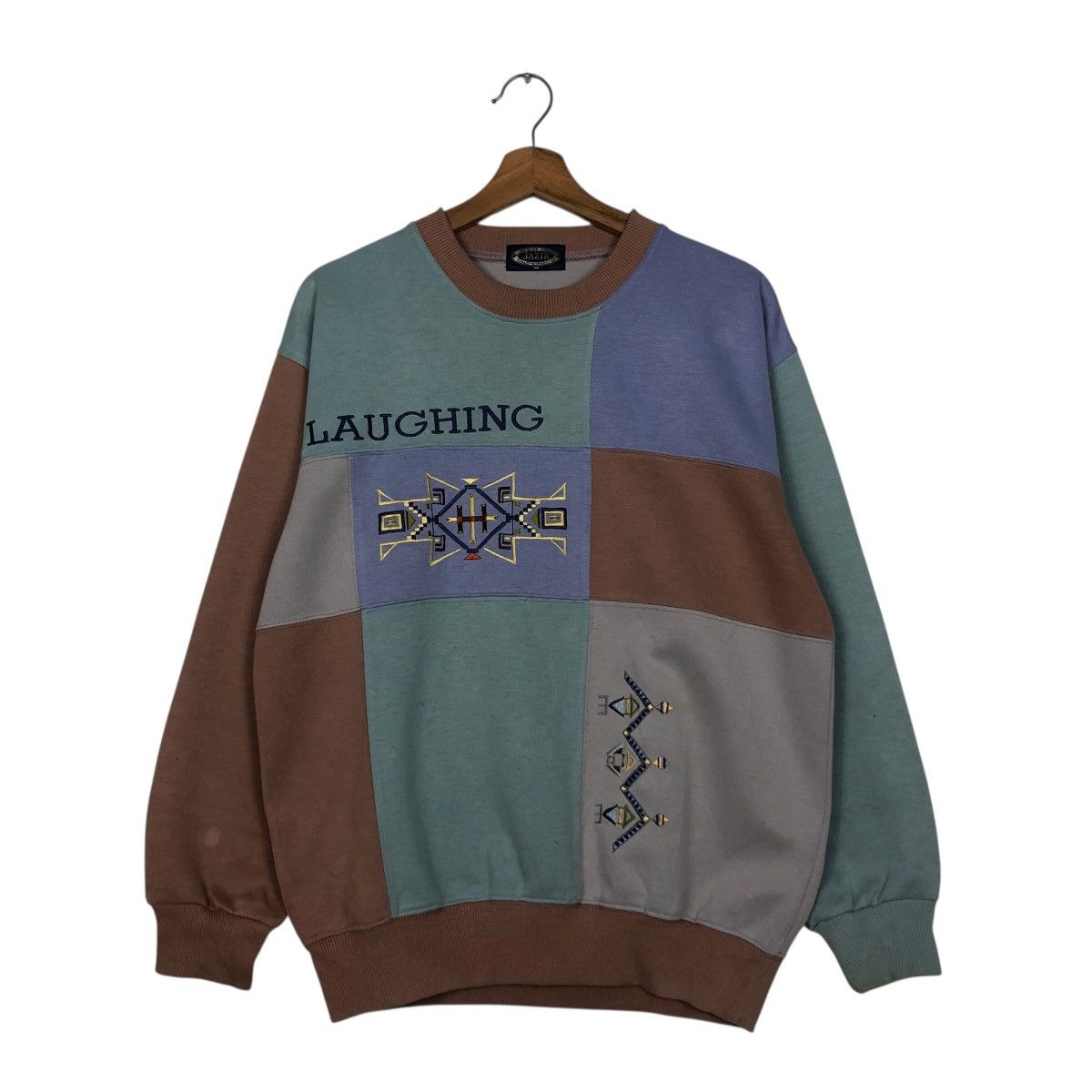 Japanese Brand 📌Vintage Sweatshirt Jazir Patch Work Design Issey Miyake Size US M / EU 48-50 / 2 - 2 Thumbnail