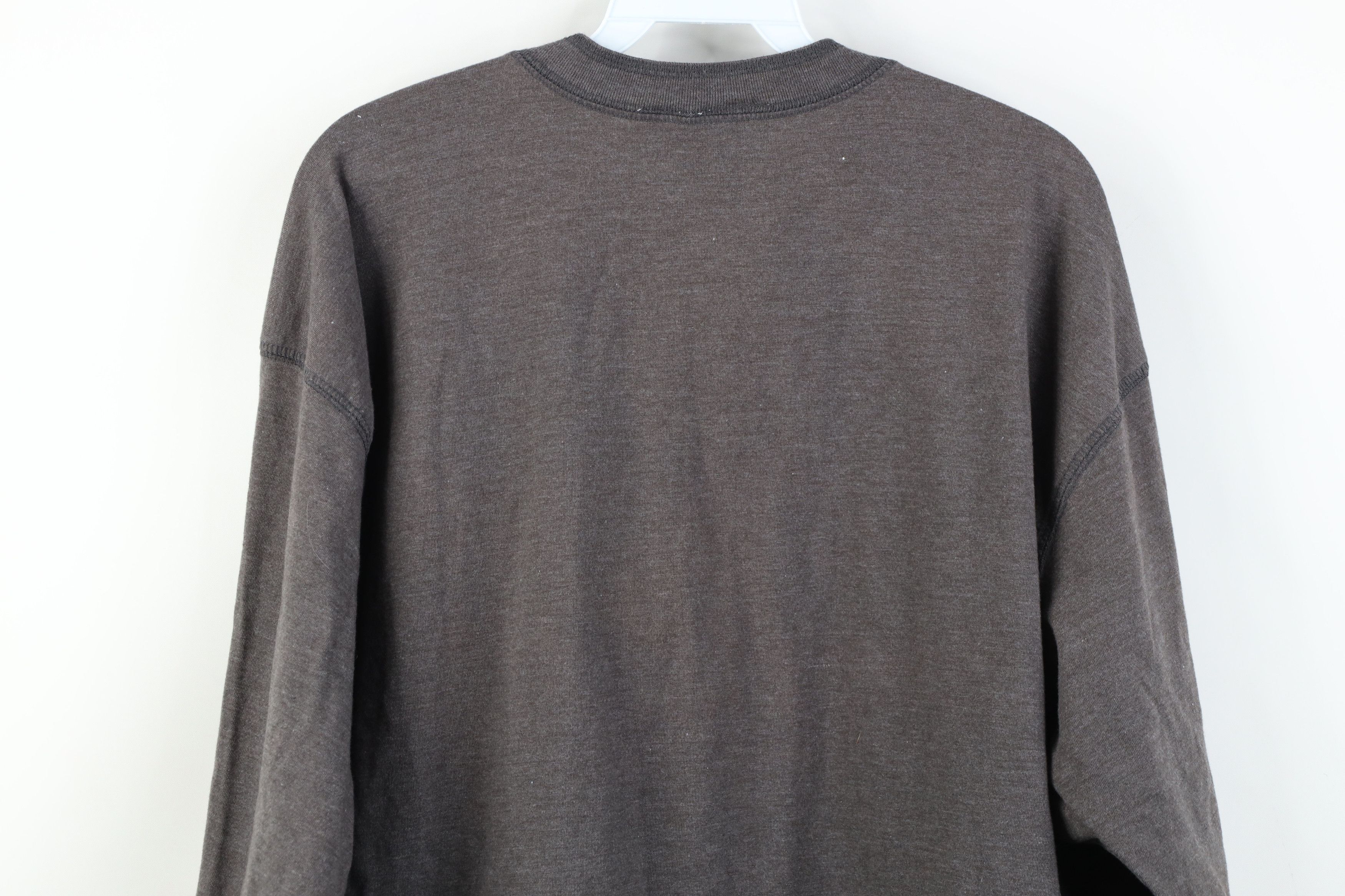 Vintage Vintage 90s Streetwear Blank Long Sleeve Henley T-Shirt Gray Size US XL / EU 56 / 4 - 14 Thumbnail
