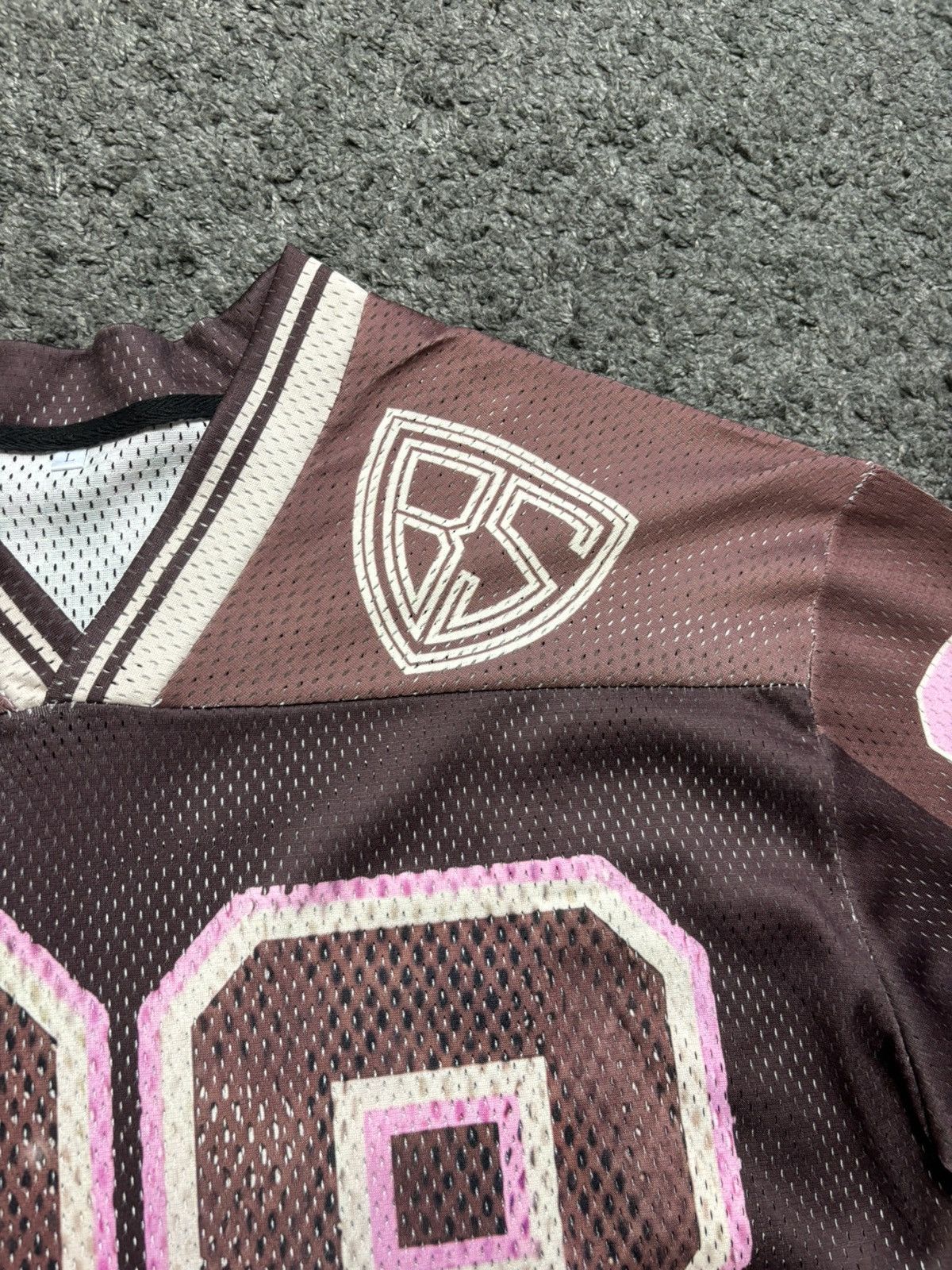 Japanese Brand Vintage style rare Brooklyn 88 brown pink football jersey Size US L / EU 52-54 / 3 - 7 Thumbnail