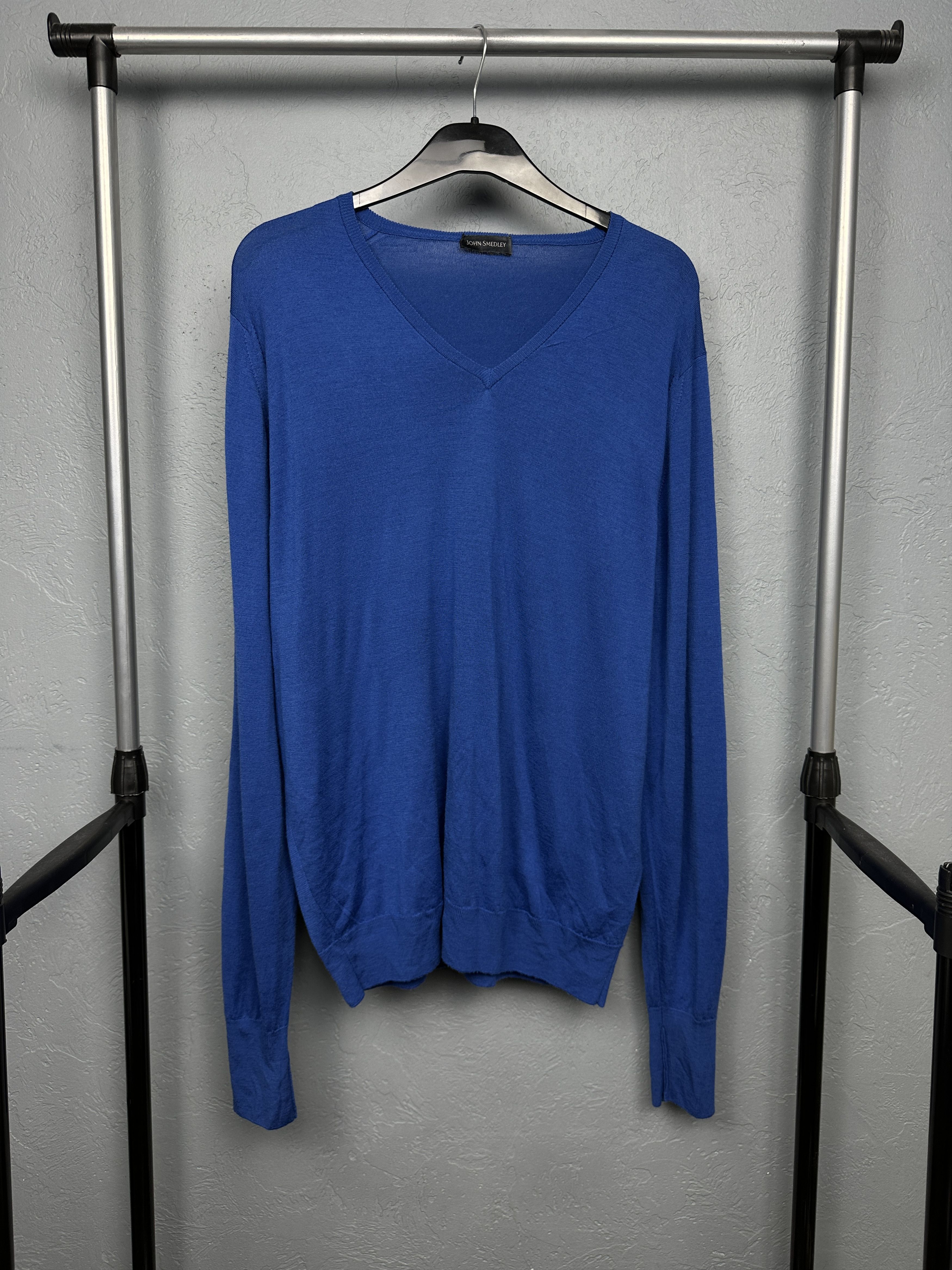John Smedley John Smedley Vintage Mens Wool Knit V-neck Sweater Size US L / EU 52-54 / 3 - 1 Thumbnail