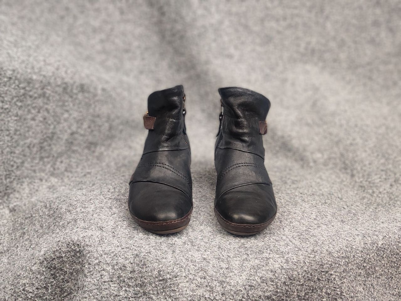 A.S.98 A.S.98 Airstep Itay Design Zip Buckle Boho Biker Ankle Boots Size US 8 / IT 38 - 8 Thumbnail