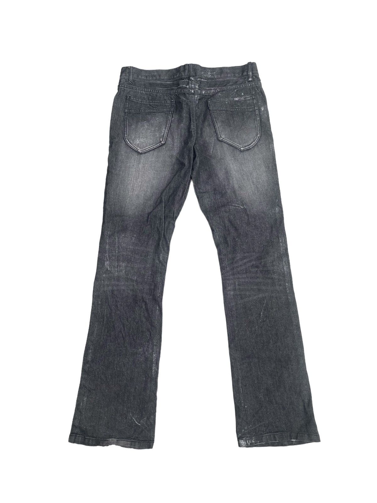 Japanese Brand EVOLUTION Black Distressed flare Size US 33 - 5 Thumbnail