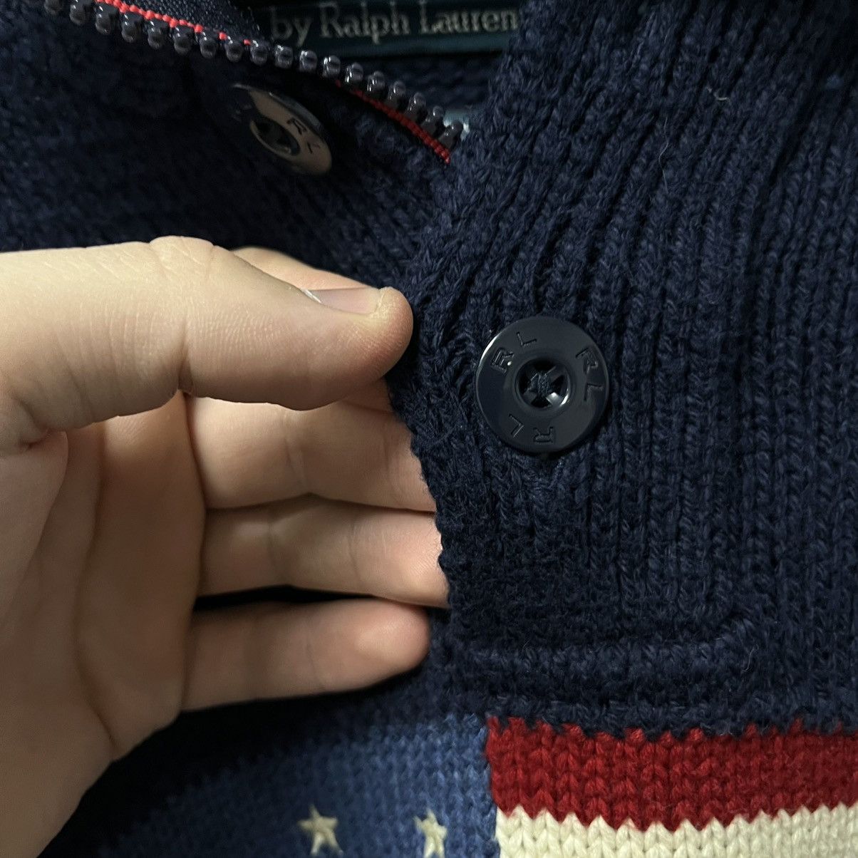 Polo Ralph Lauren Vintage Polo Ralph Lauren USA Flag 1/4 Zip Sweater Size US L / EU 52-54 / 3 - 7 Thumbnail