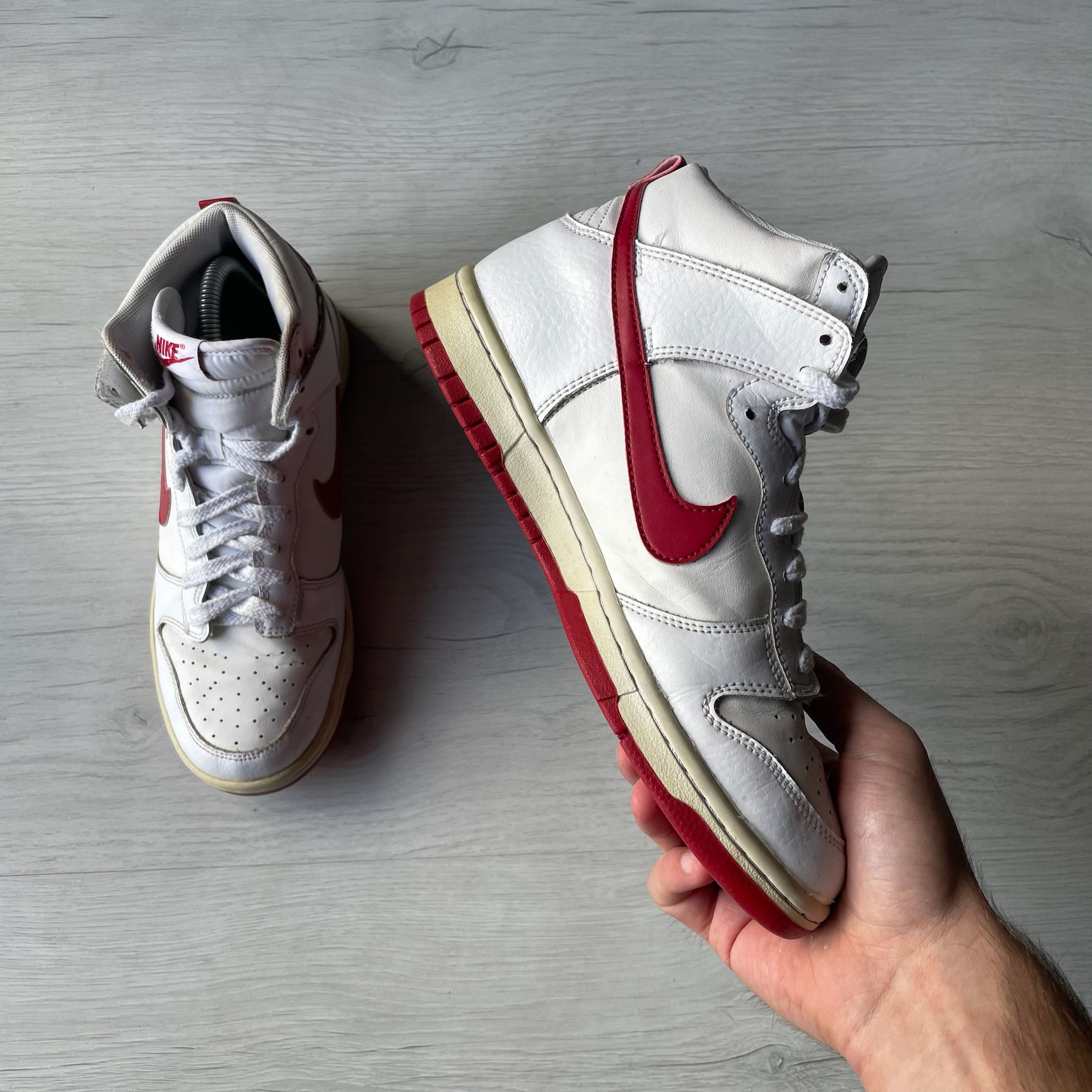 Nike Nike Dunk High White Gym Red Size US 7.5 / EU 40-41 - 2 Thumbnail