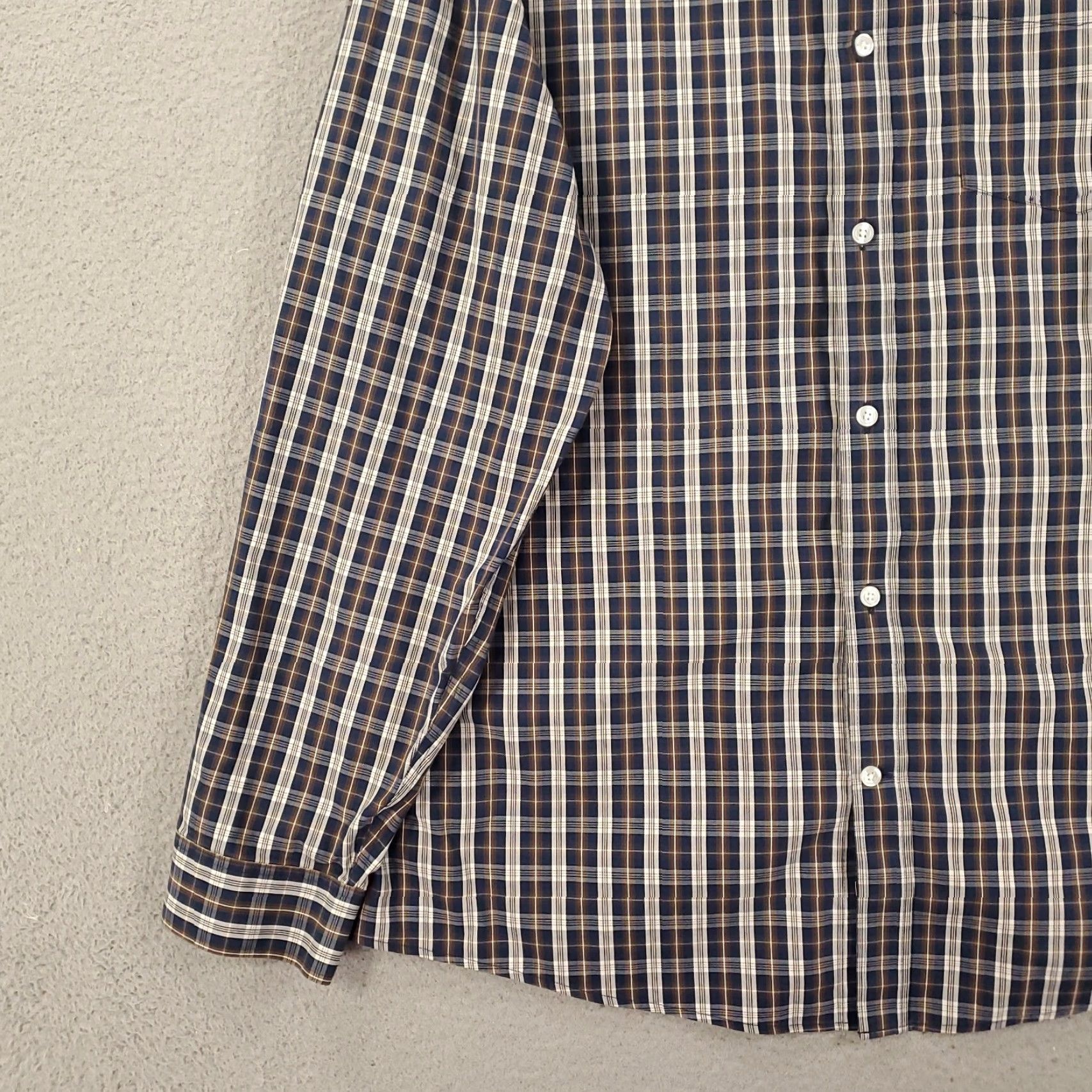 Eddie Bauer Eddie Bauer Shirt Mens XXL Blue Brown White Relaxed Fit Wrinkle Free Button Up Size US XXL / EU 58 / 5 - 3 Thumbnail