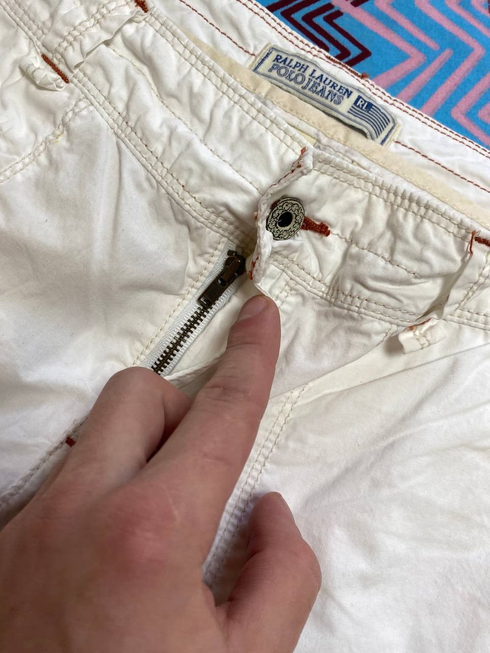 Ralph Lauren denim shorts Ralph Lauren white streetwear Vintage Y2K Size US 26 / EU 42 - 7 Thumbnail